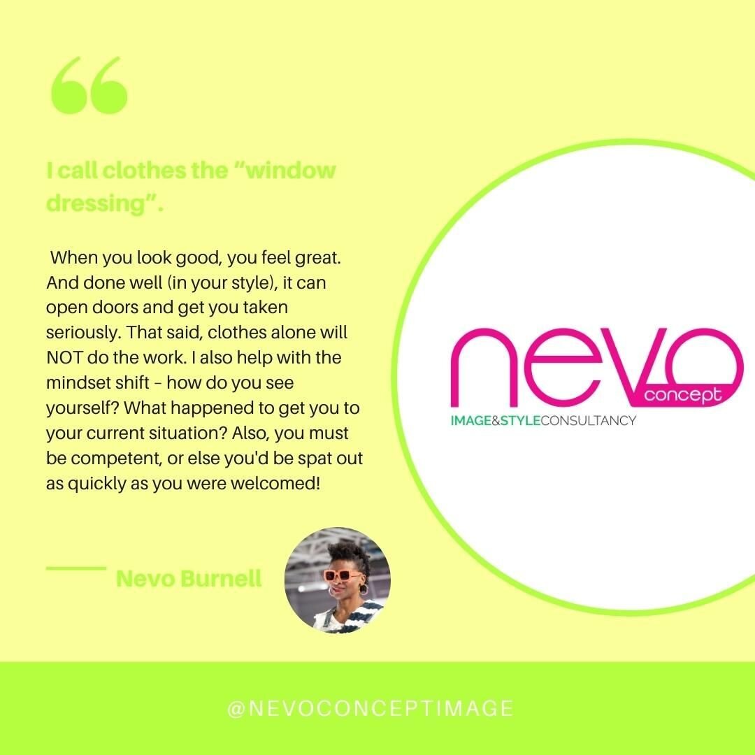 Hello Cinemamas!

We are absolutely thrilled to introduce you to a powerhouse of a woman, Nevo Burnell and her project @nevoconceptimage. 
Nevo is an image and style consultant who offers an inside out service. She helps her clients look fabulous and
