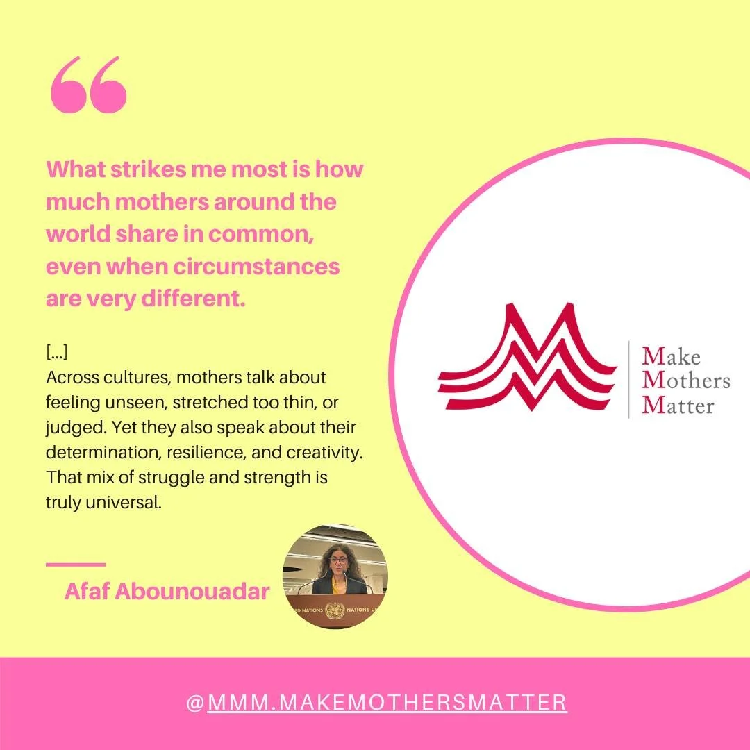 Hello Cinemamas💛,

We sat down with Afaf Abounouadar, the Executive Director of Make Mothers Matter (MMM) @mmm.makemothersmatter , a global movement amplifying mothers&rsquo; voices since 1947. 🌍💜

MMM is rooted in a simple yet powerful belief: wh