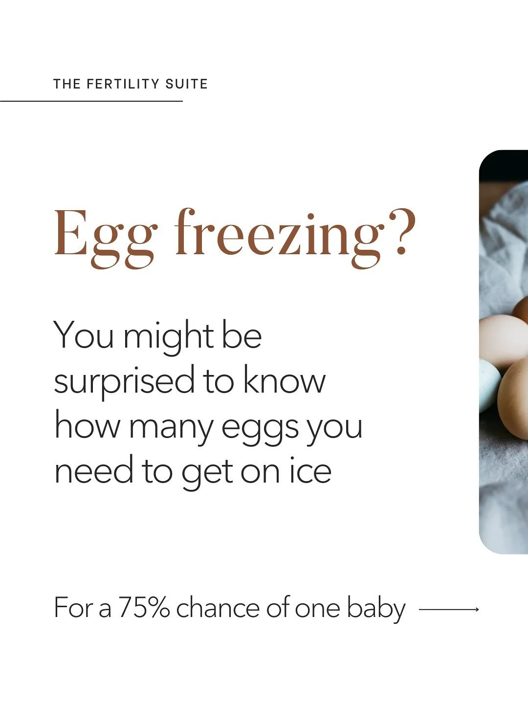 Fact: Egg freezing is not an insurance policy. Don&rsquo;t shoot the messenger.
These numbers were built out of a predictor model built on clinical data, but with so much variation within and between women, it&rsquo;s impossible to know for sure what