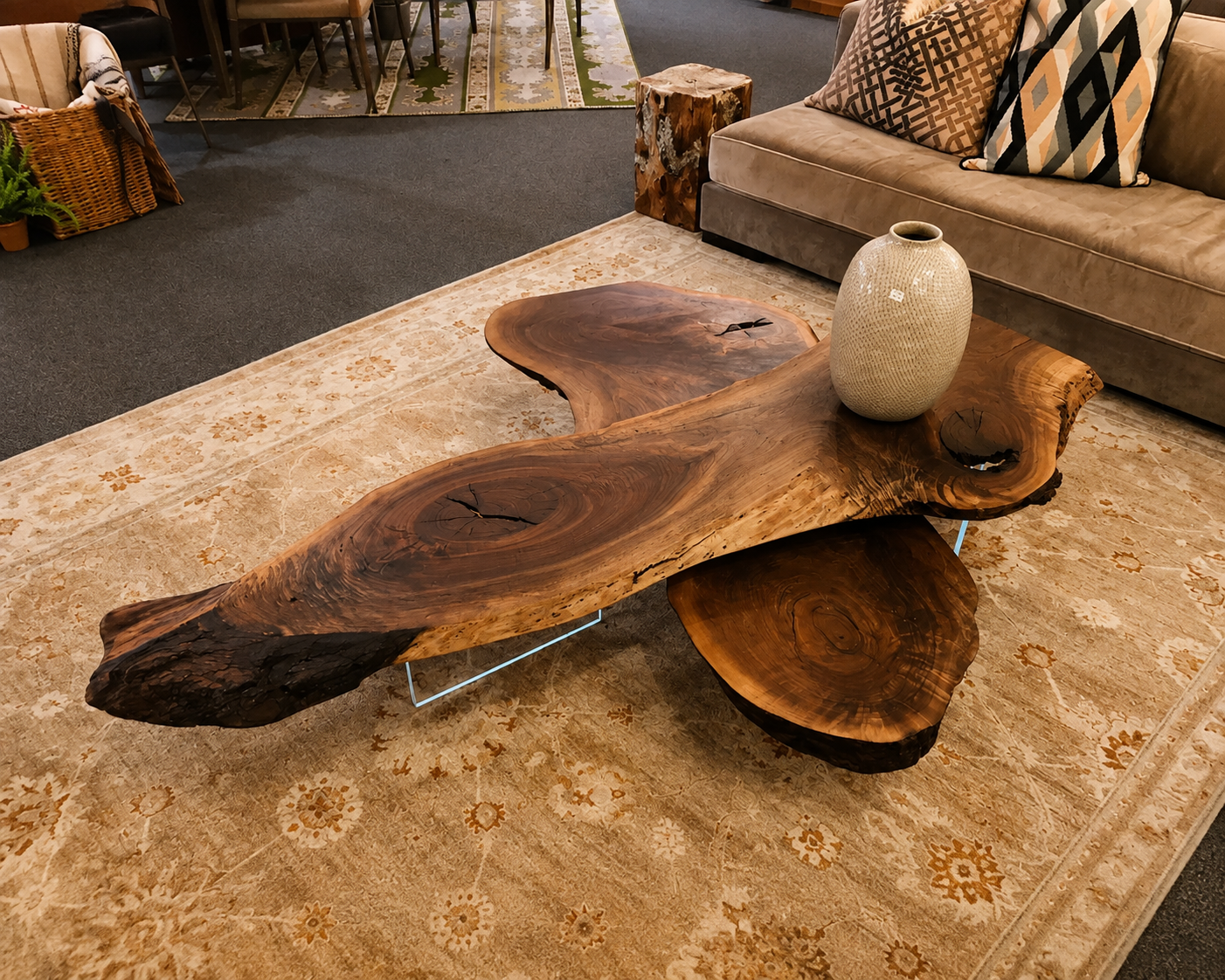 NL Walnut Double Coffee Table
Live-edge walnut furniture