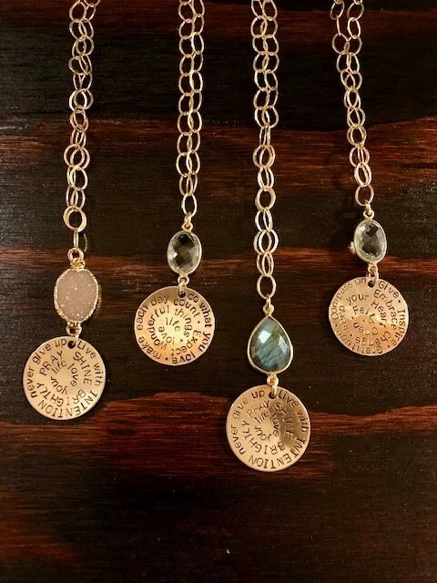 Labradorite 'Live with Intention' Totem Necklace by Devri