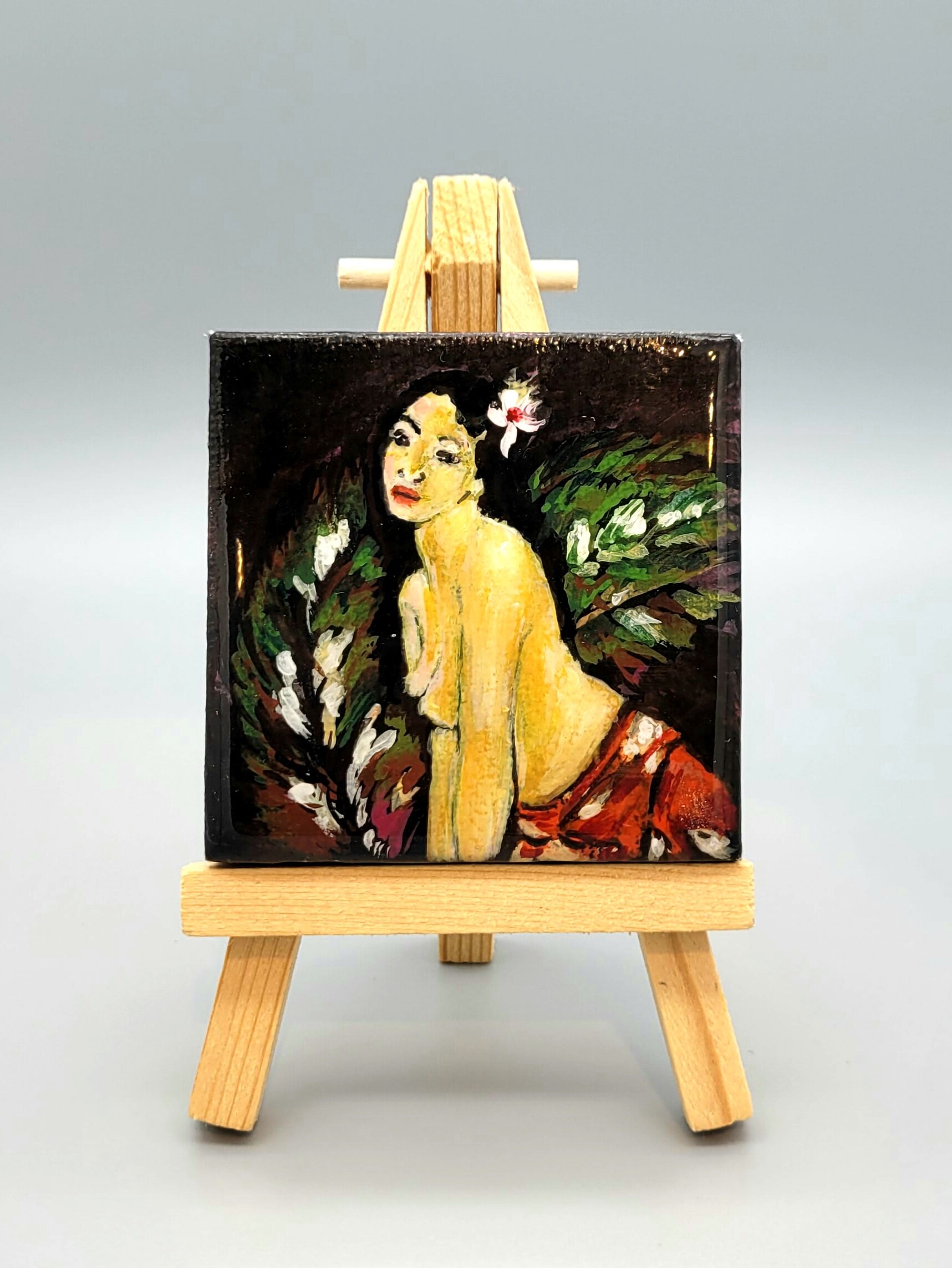 Miniature Hawaiiana Painting by Liat Choucroun
