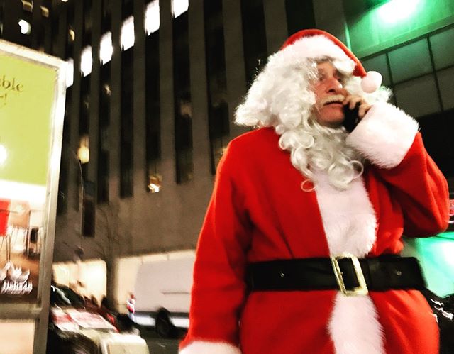 &ldquo;Rudolph, you&rsquo;ll never believe where I am right now.&rdquo; #santacon #ny #newyork