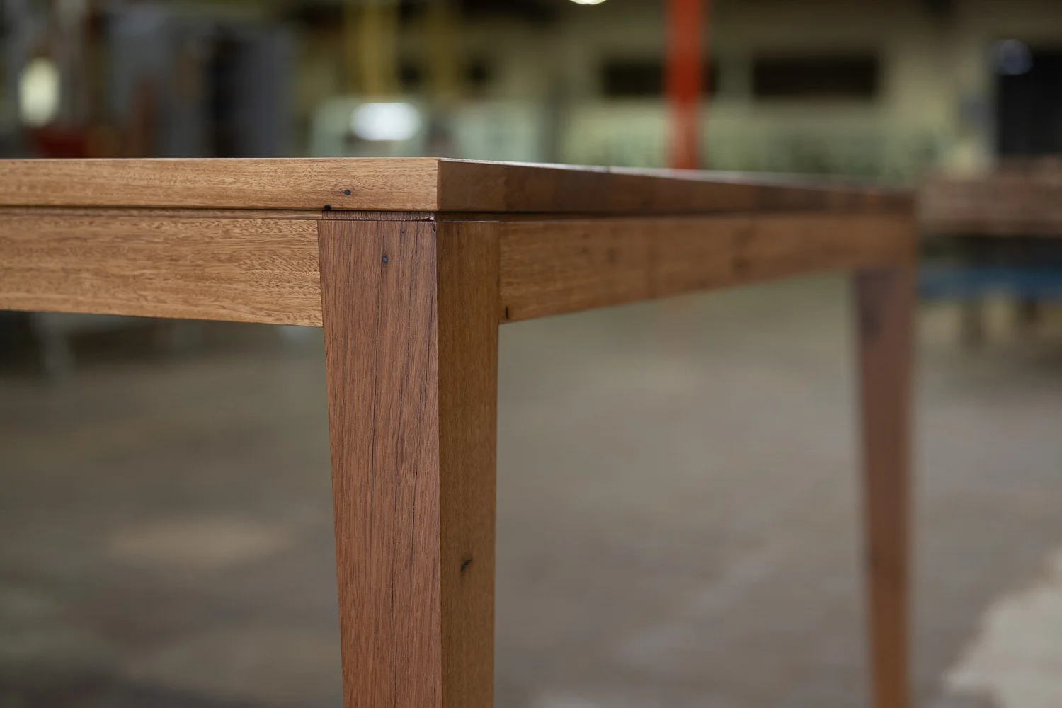 Plan Layout Table Raked Raked Leg Recycled Timber Table | Thor's Hammer