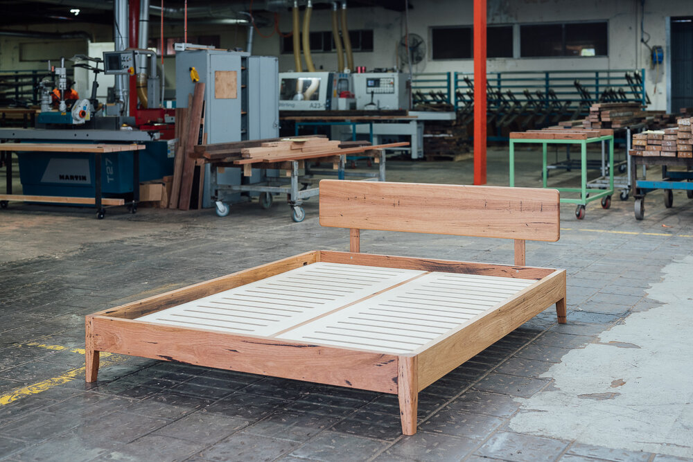 Bed With Recycled Timber Thor S, Plans For A Double Bed Frame