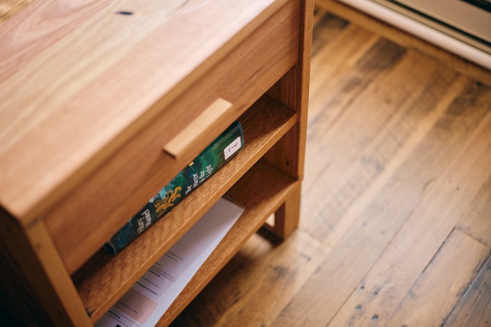 Hardwood desktop drawers