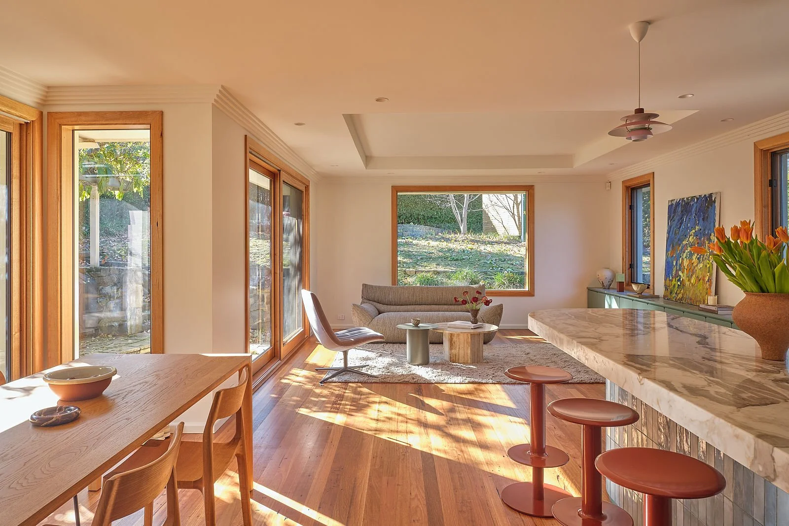 Hughes Central Re-milled Timber Flooring for a Smarter 1960s Home