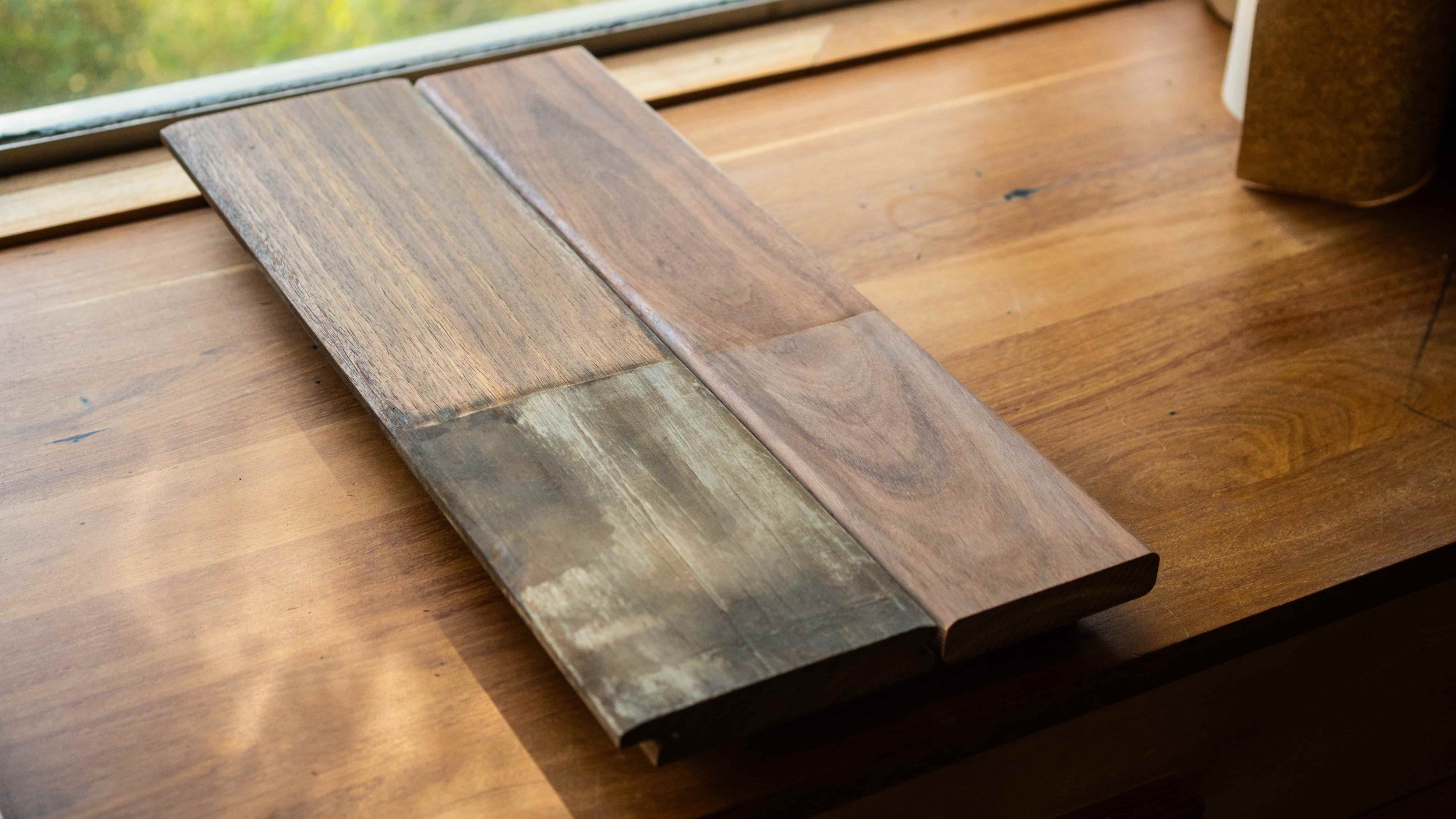  Spotted Gum wide decking sample board  