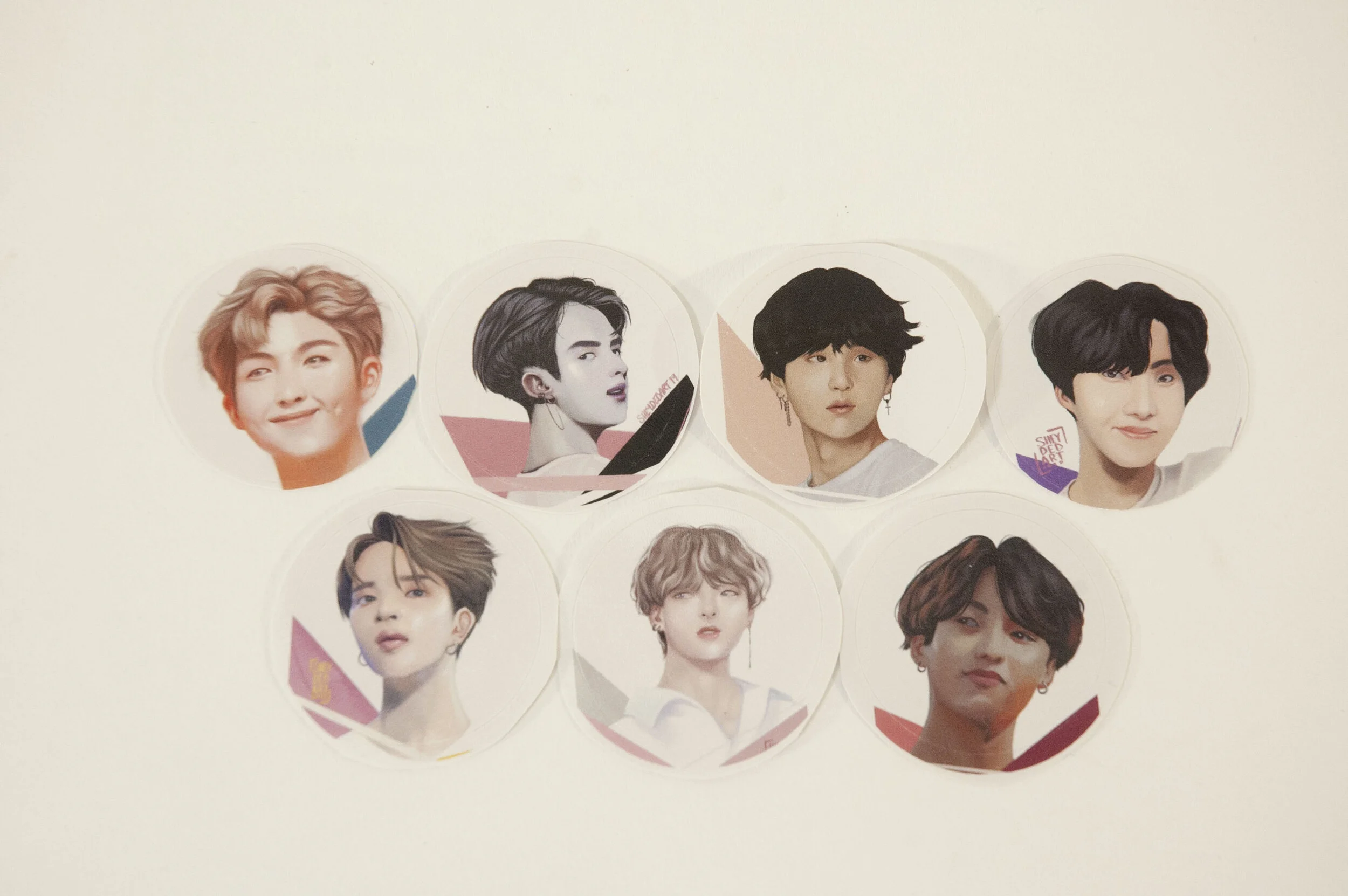 BTS 7 Piece Small Vinyl Sticker Package