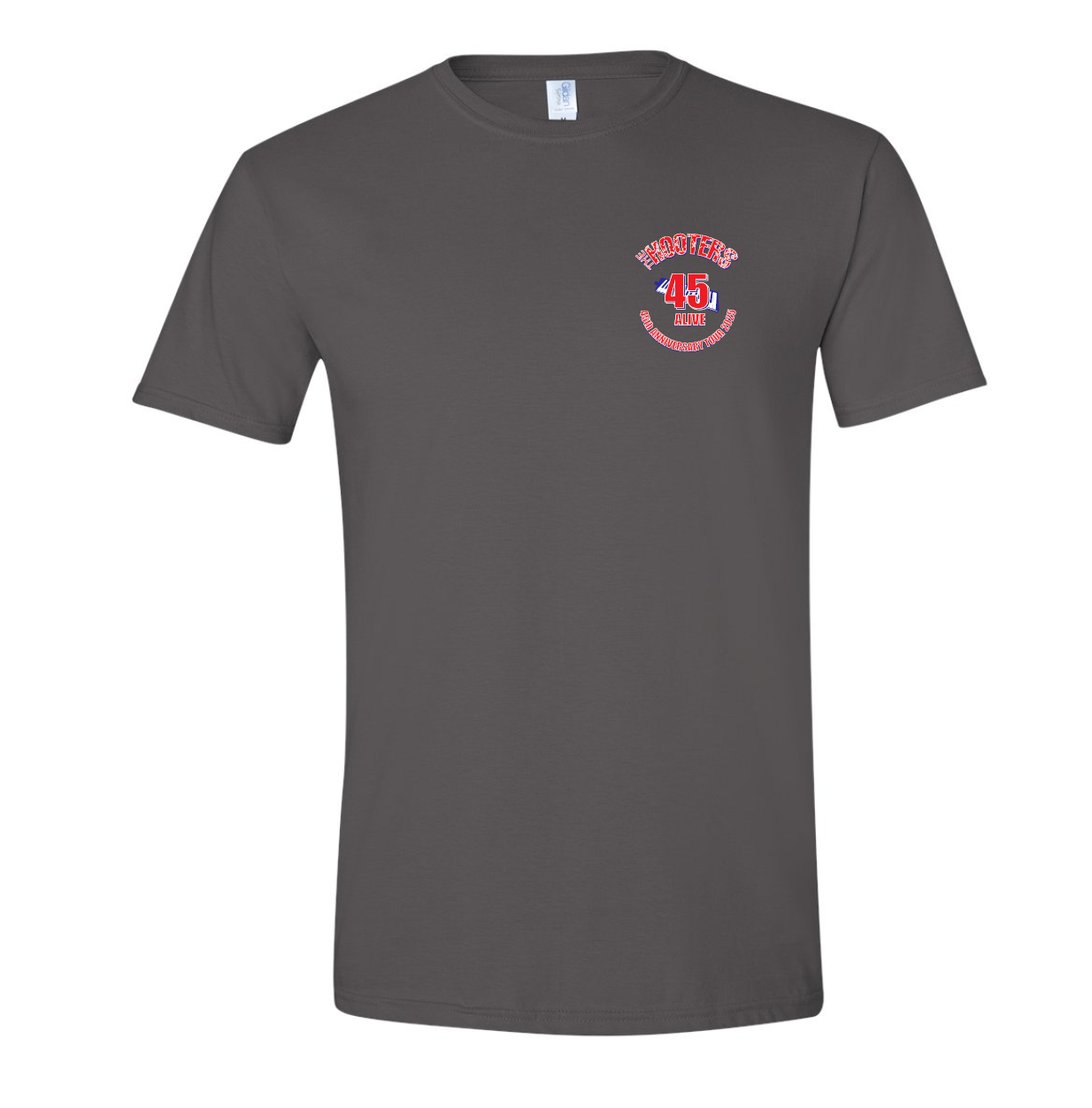 45 alive grey baseball tee front (full tee) .png