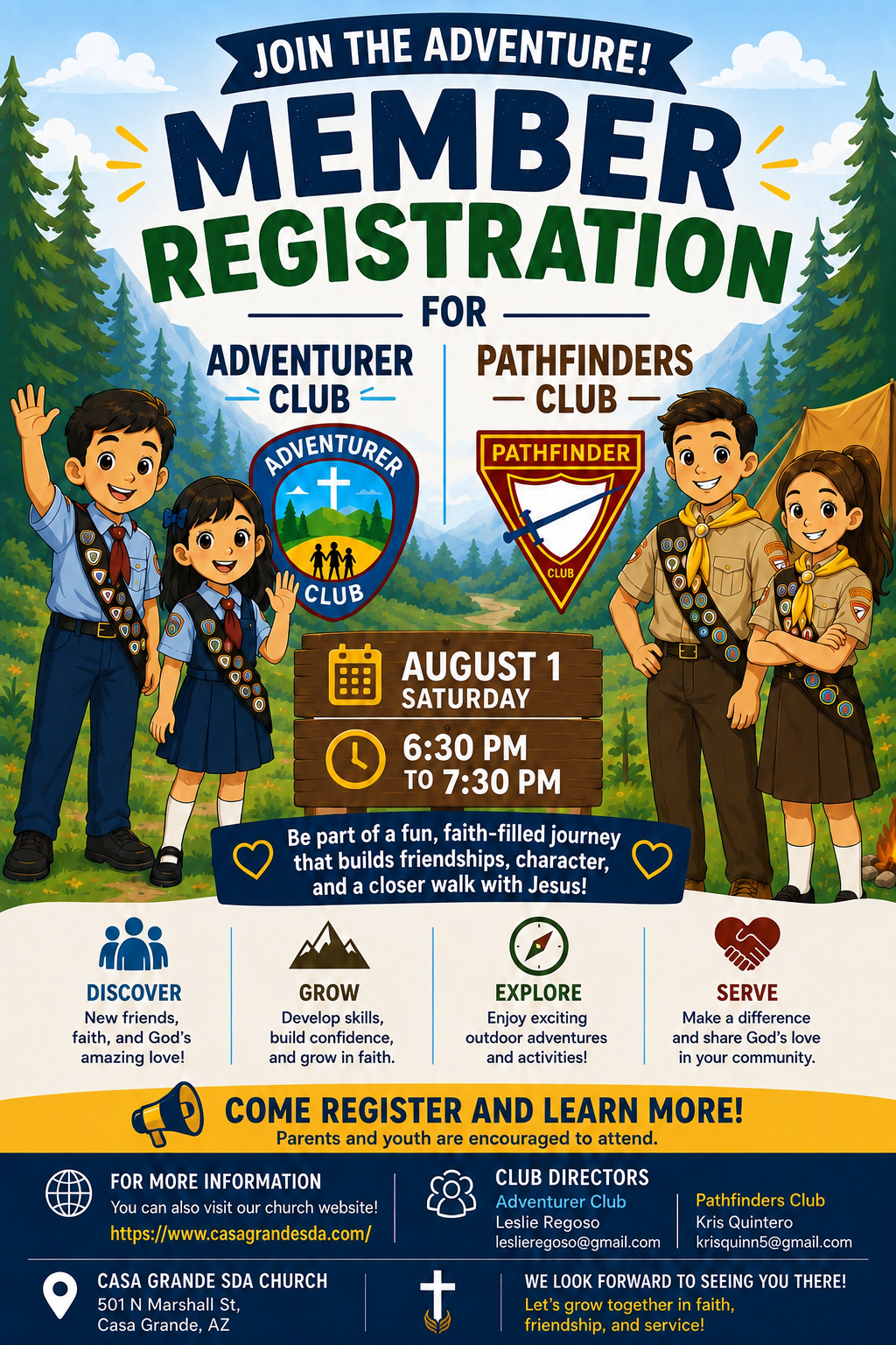 Join the Adventure! Club Registration Night for Kids & Teens