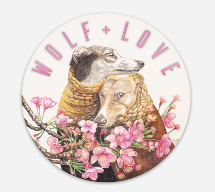 Wolf and Love sticker (5)