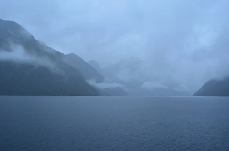Mountain mist, Doubtful Sound, New Zealand