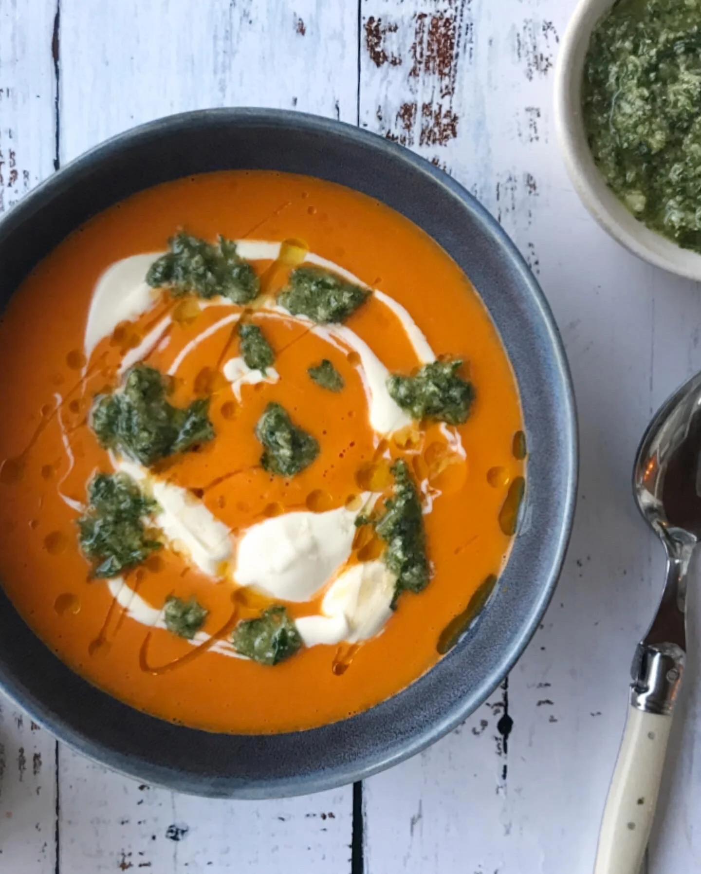 Slow Roasted Tomato, Pumpkin and Turmeric Soup 