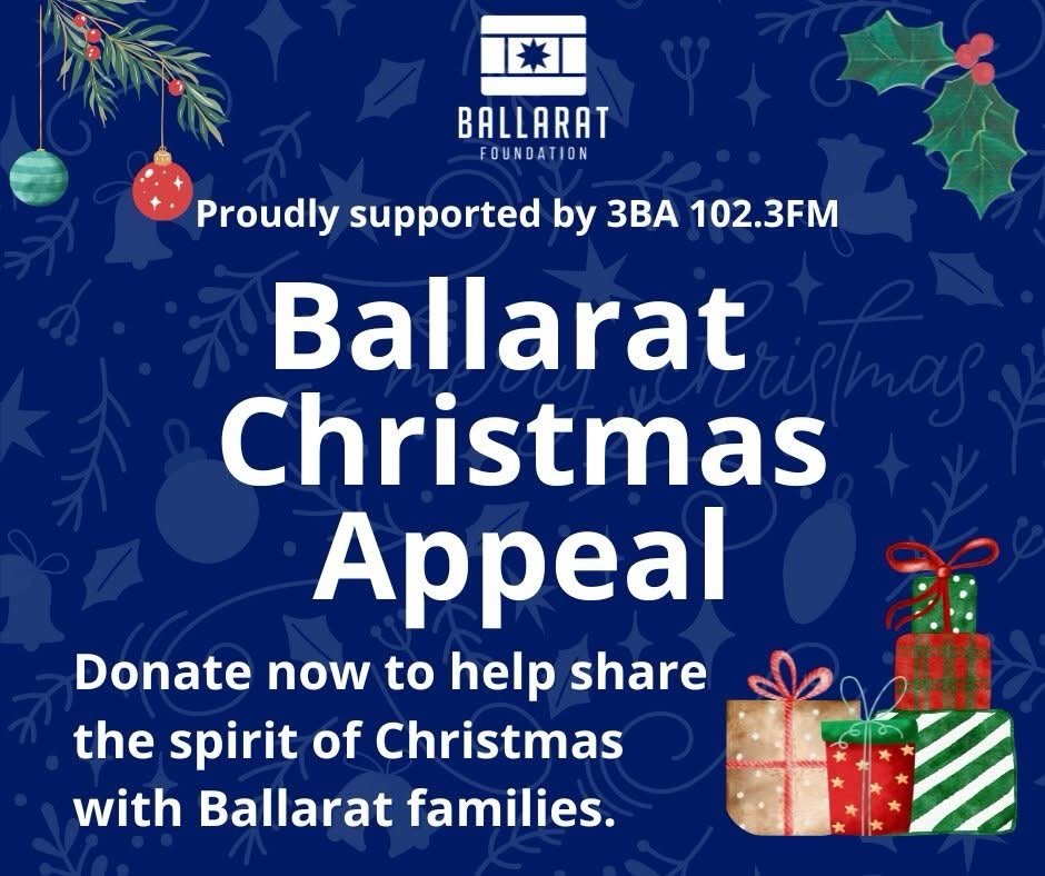 🎄Spread hope and joy this Christmas by donating to the Ballarat Christmas Appeal 🎅🏻 

❤️ Since its inception in 1980, the appeal has provided millions of dollars in support to people across the Ballarat region 🥰 

🎁 Funds raised are distributed 