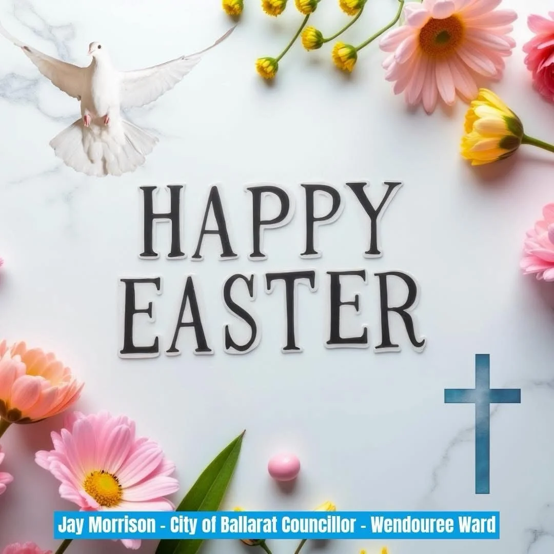 🌼 Wishing everyone a wonderful Easter ✝️

🌿 Easter&rsquo;s story of struggle and renewal reminds me how often our community finds strength in caring for one another. Ballarat always shows its heart when it matters most 💛

🍫 However you spend the 
