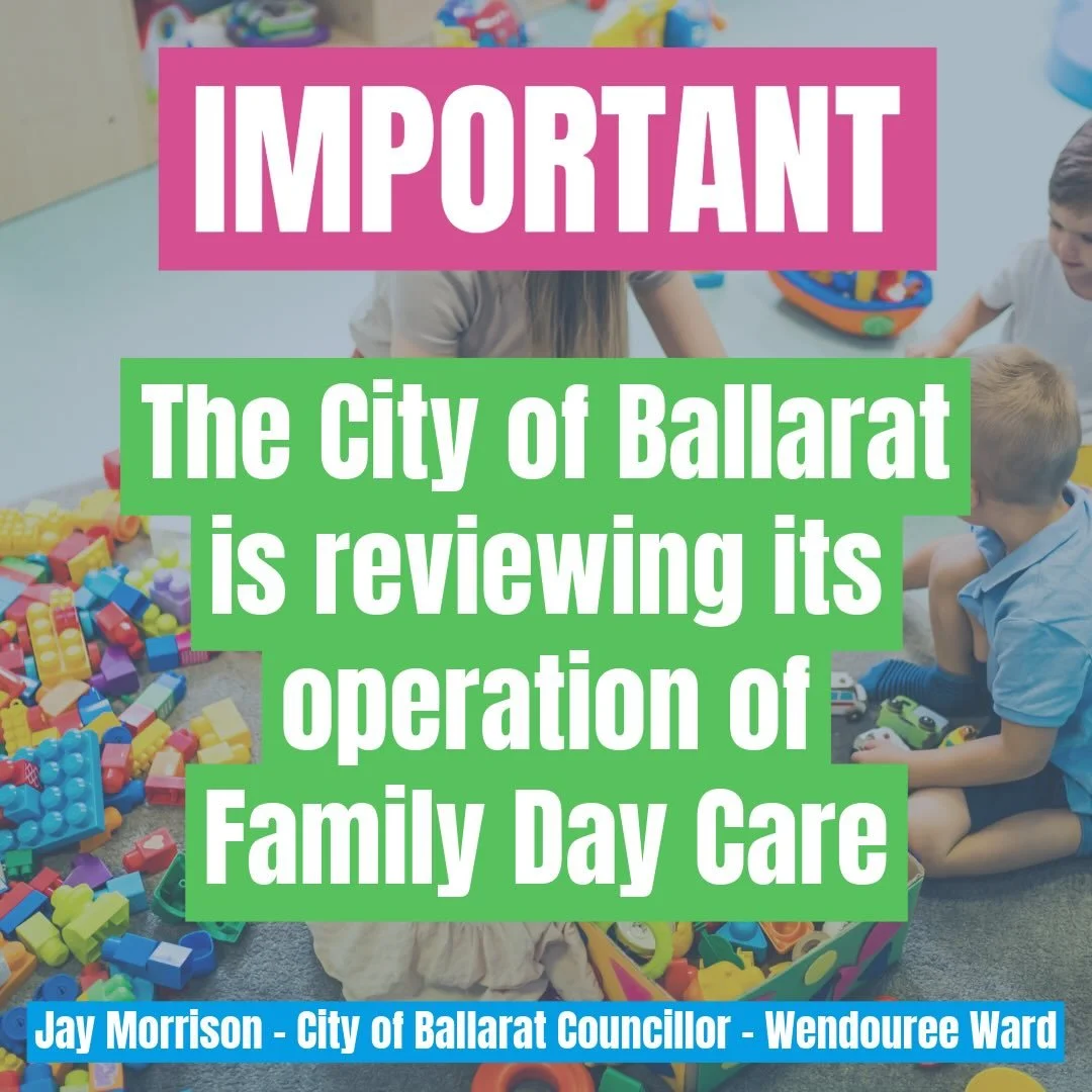 The @cityofballarat is reviewing its operation of the Family Day Care scheme and this evening I attended a meeting between Council Officers, and educators and parents involved in the scheme. I went to listen - to hear directly the questions asked and