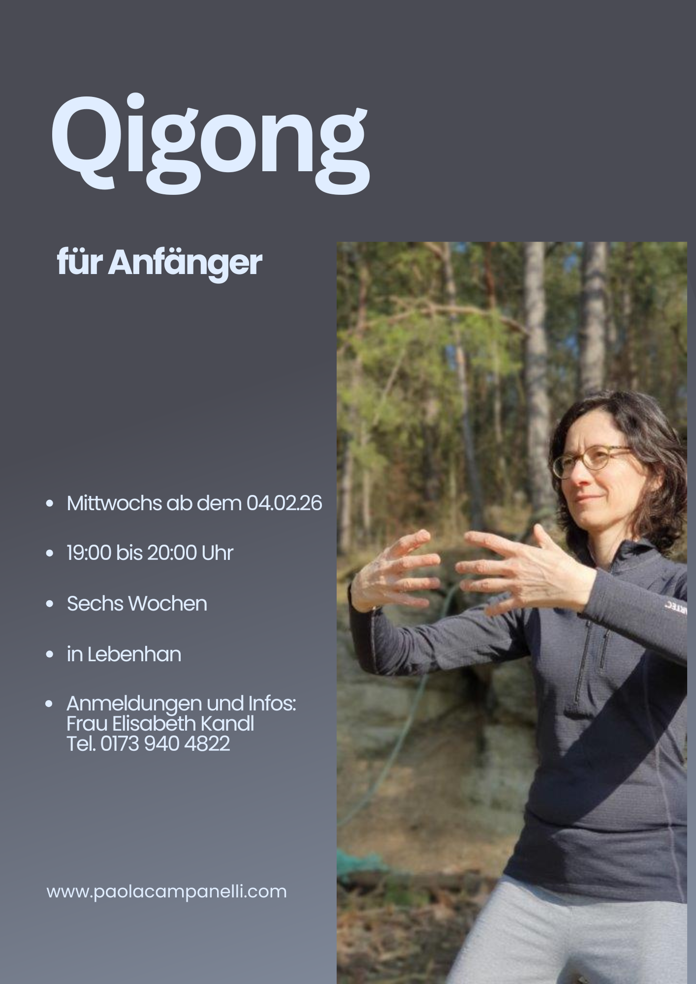 Qigong für Anfänger, neuer Kurs in Lebenhan