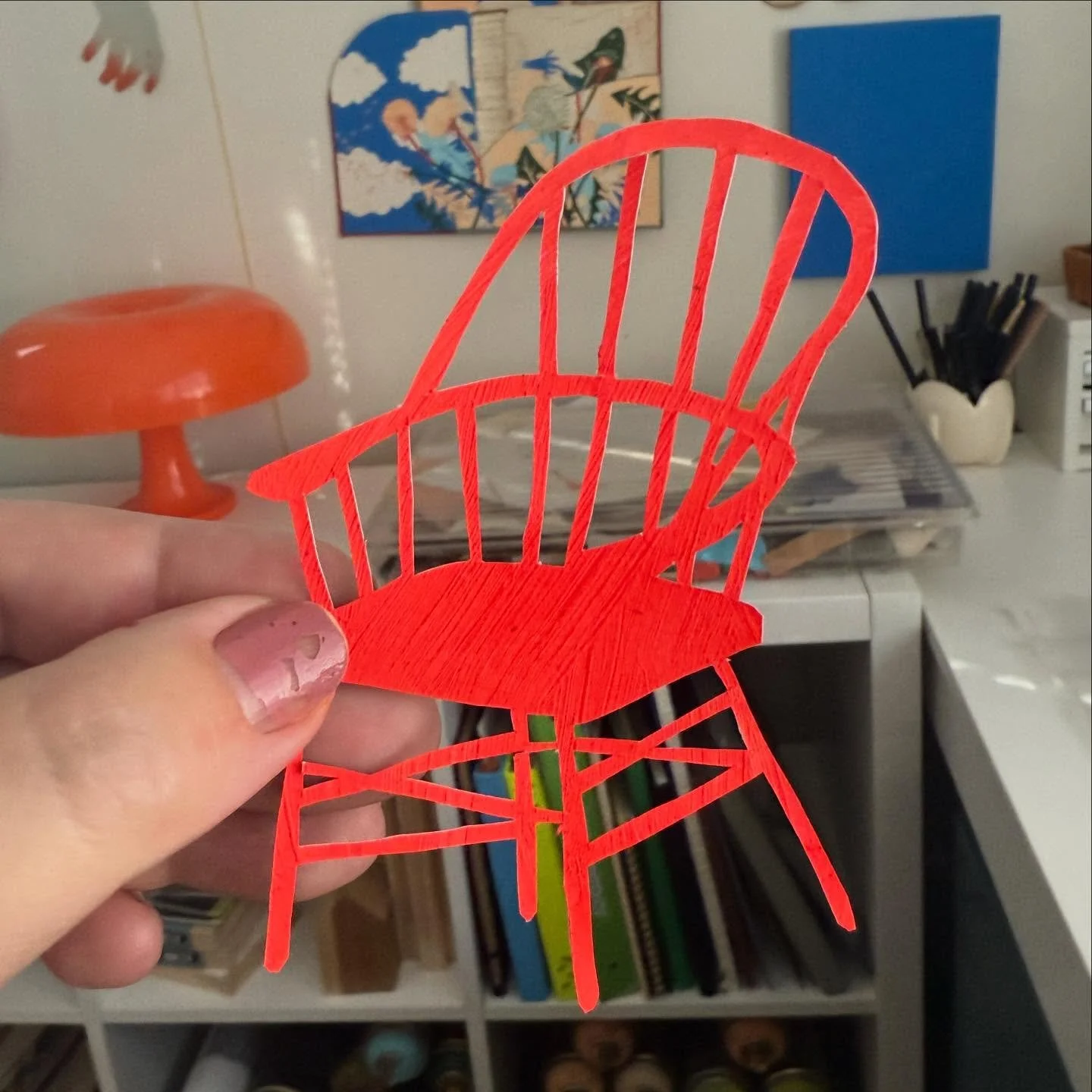 A little crooked but it’s a first pass. 
I have a friend who says a single empty chair in the middle of a room is the scariest thing she can think of. One of mine is a person standing still, arms at their side, staring straight ahead. Especial
