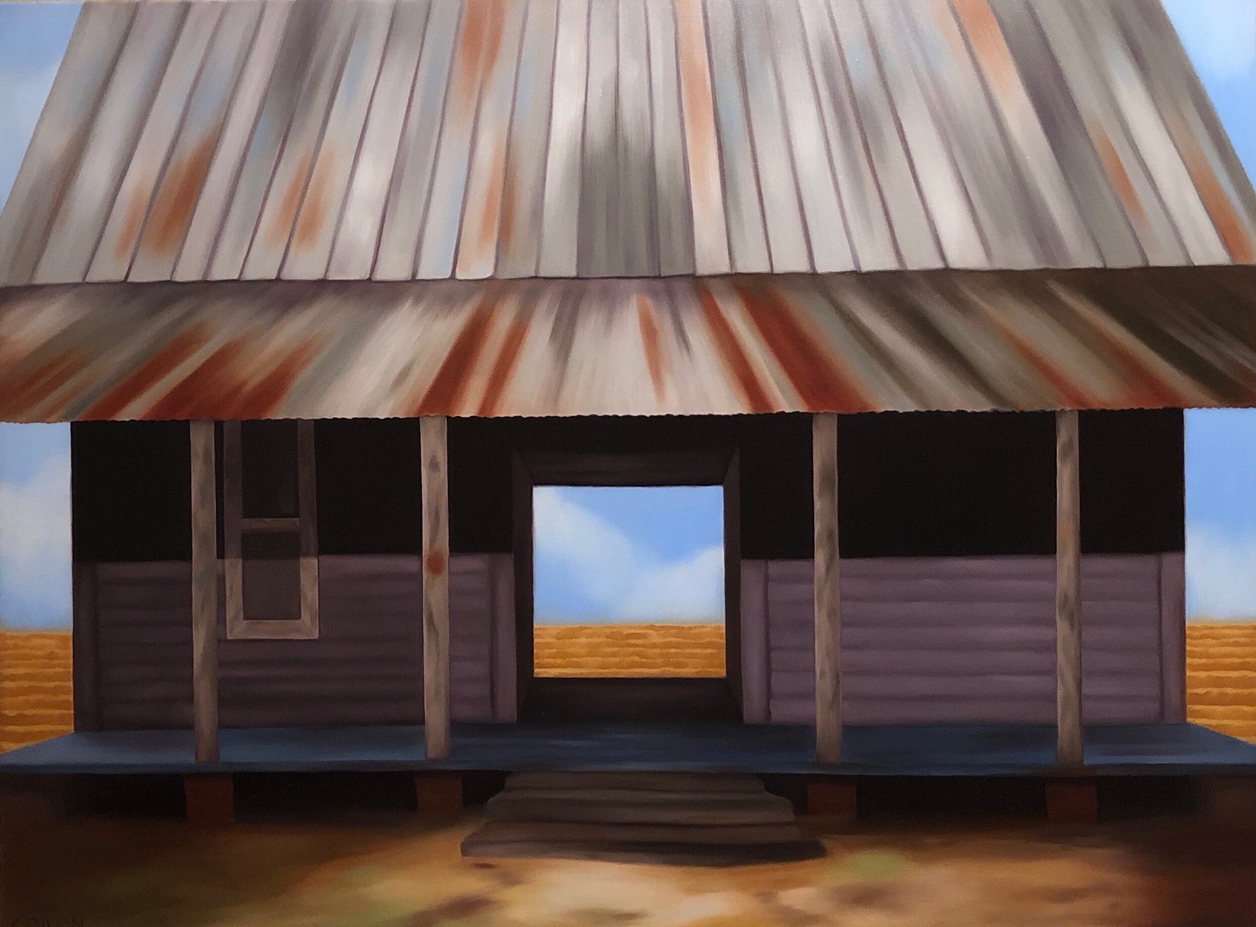    Dogtrot  , oil on canvas, 30” x 40” 