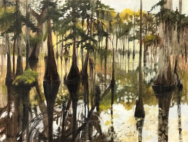    On The Bayou  , oil on canvas, 30” x 48” 