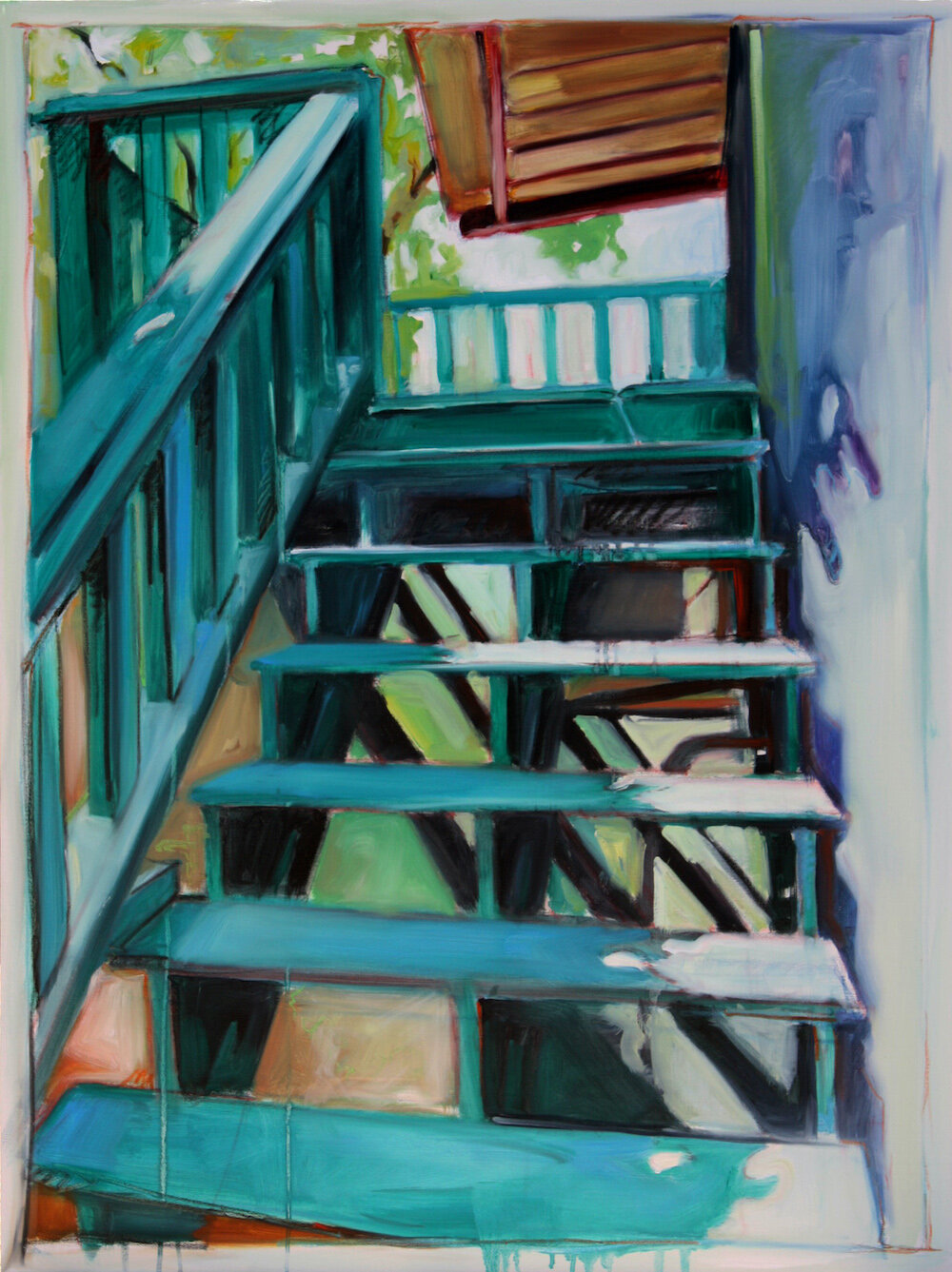    Back Stairs  , 40” x 30”, oil on canvas 