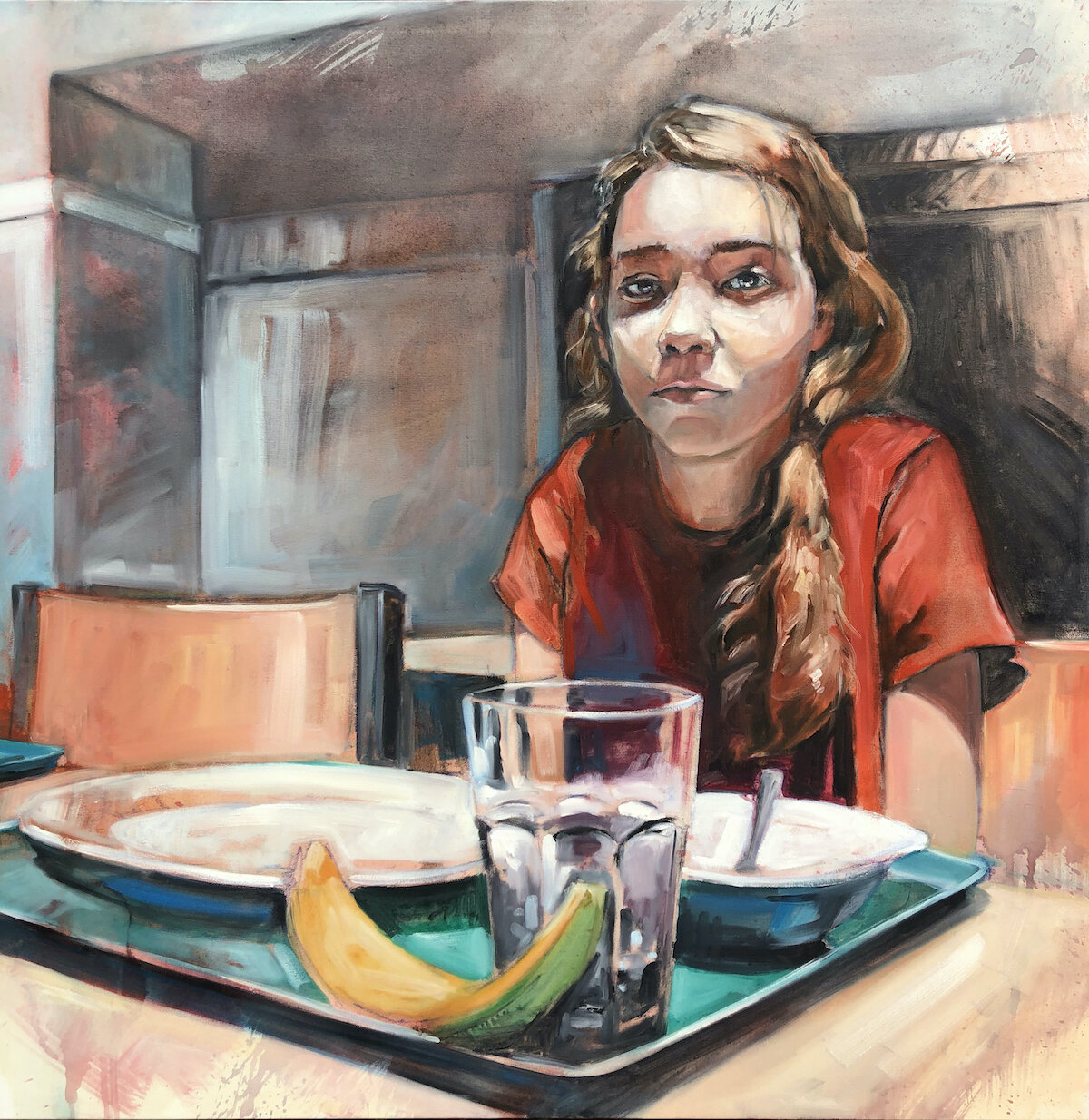    After Lunch With My Oldest  , 48” x 48”, oil on canvas 