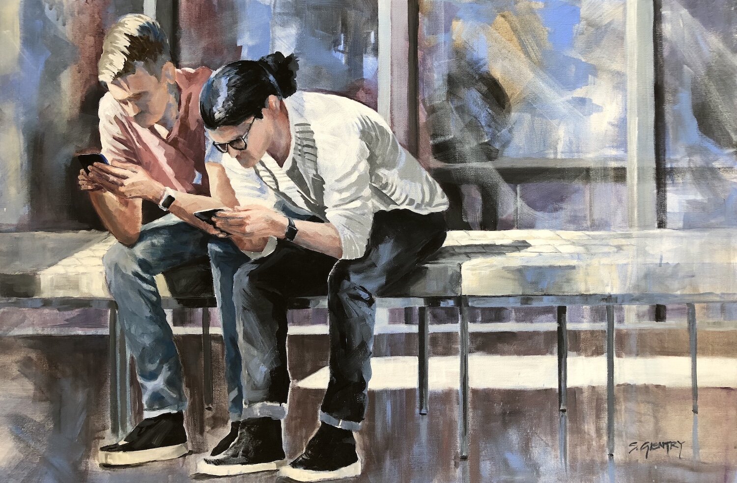    Modern Connection  , 24” x  36”, acrylic on canvas 