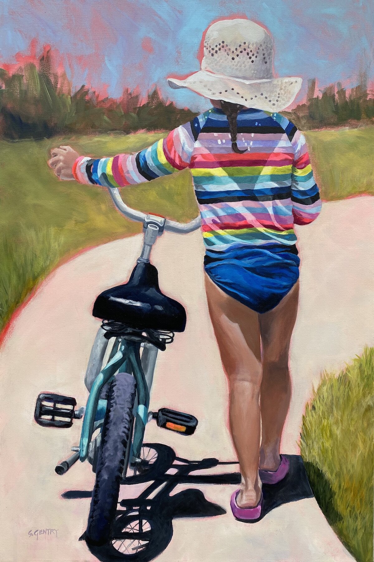    Heading Out  , 36” x 24”, acrylic on canvas 