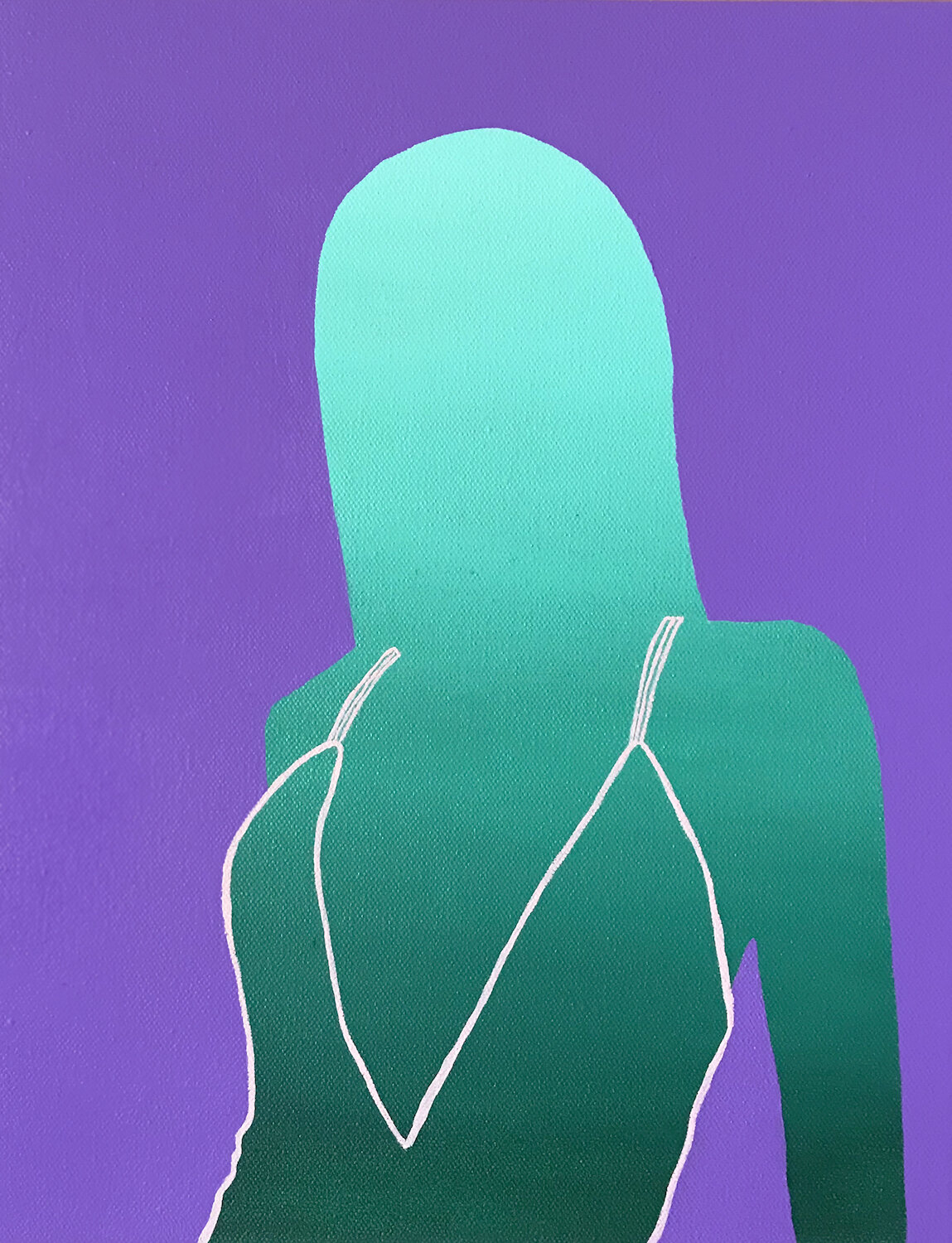    Cover Girl no. 6  , acrylic on canvas, 14” x 11” 