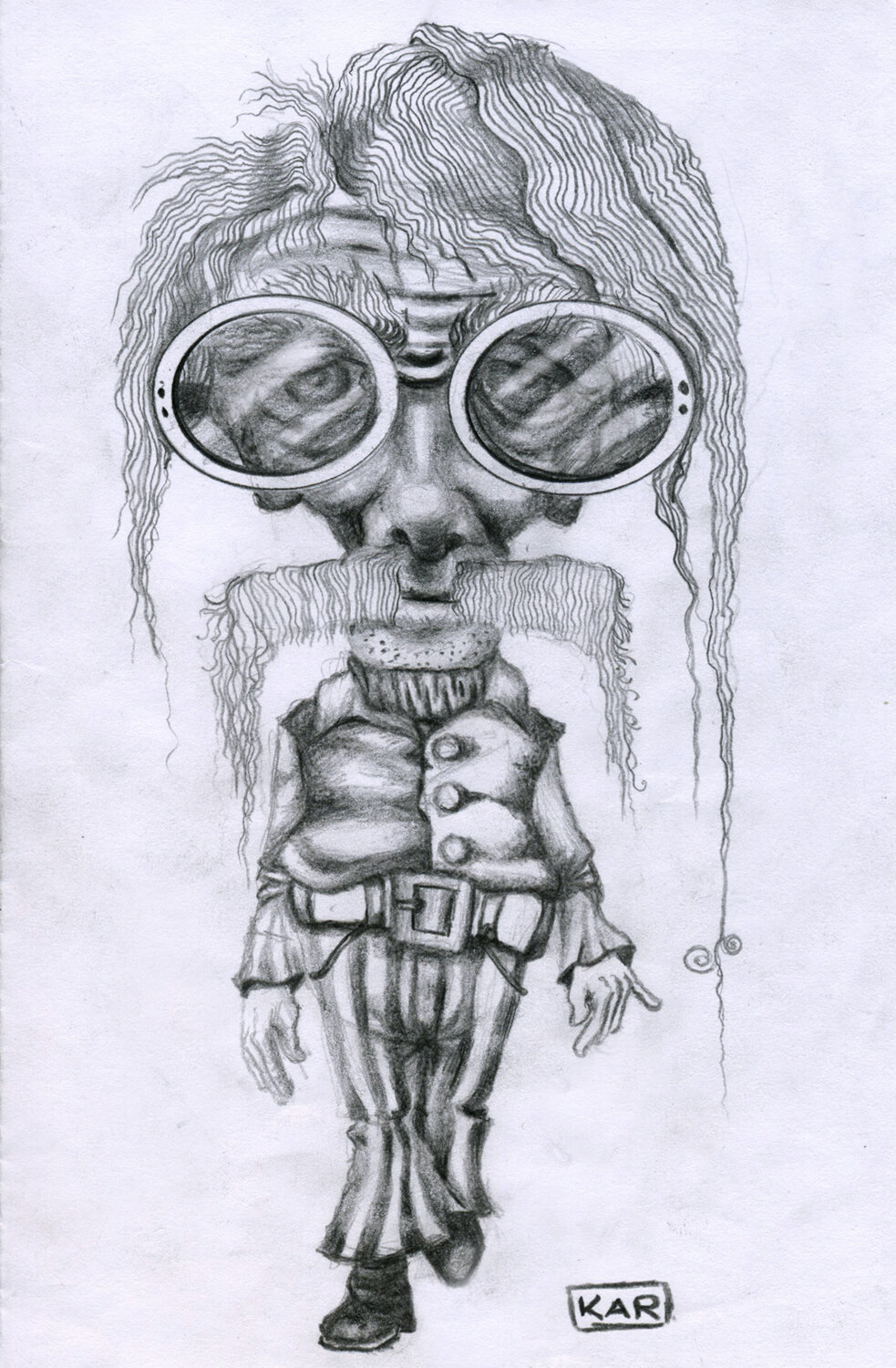    Secretary Of The Superior  , pencil on paper, 8” x 6” 