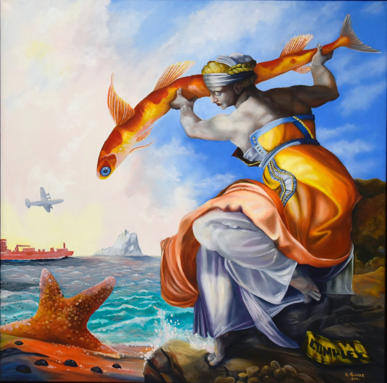    She’s So Koi  , oil on linen, 48” x 48” 