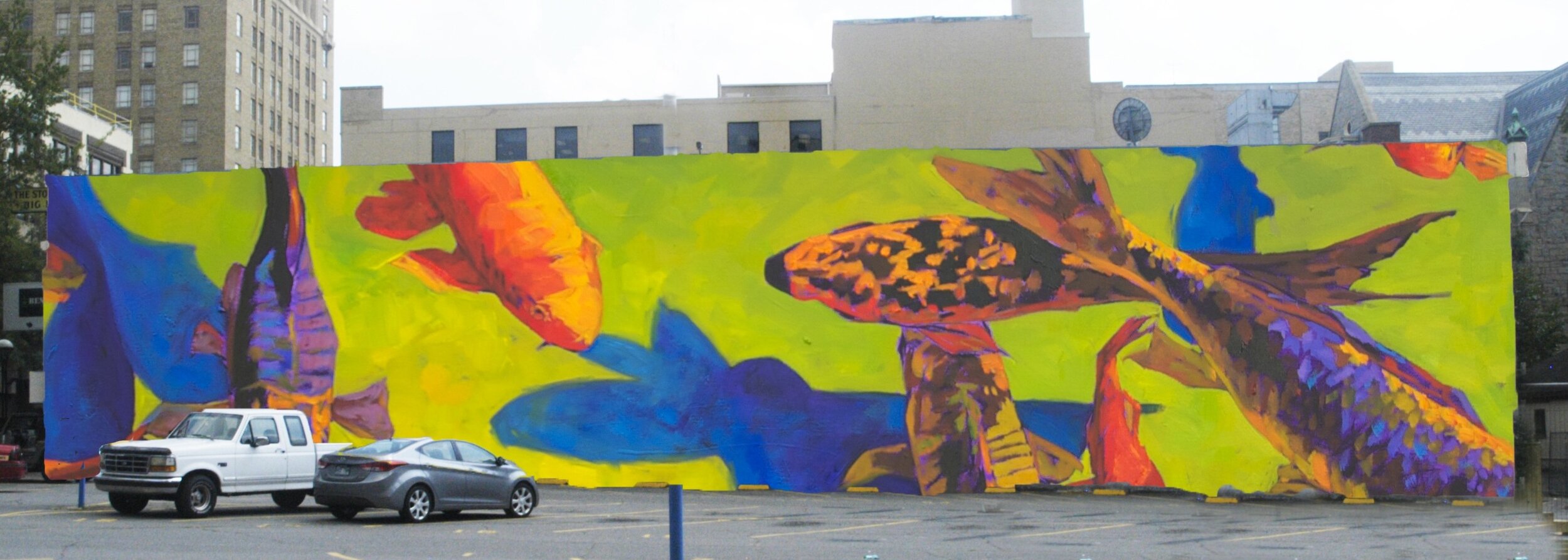    Beneath The Surface  , 5th and Main mural, Little Rock, Arkansas, 30’ x 142’, acrylic on concrete 