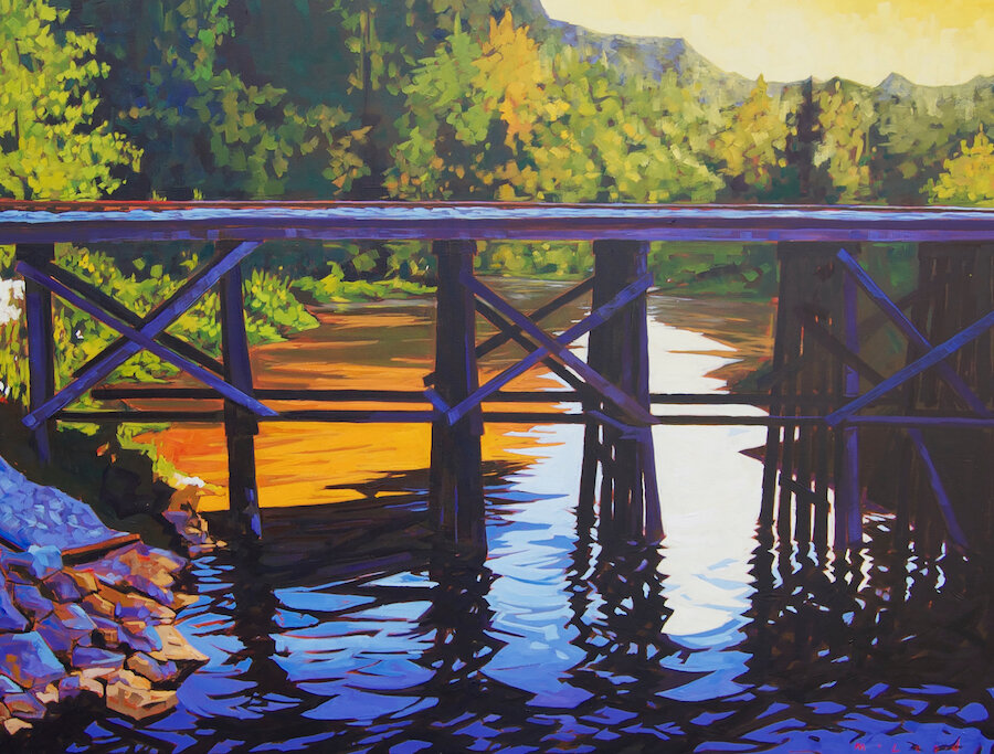    Train Bridge  , 30” x 40”, oil on canvas 