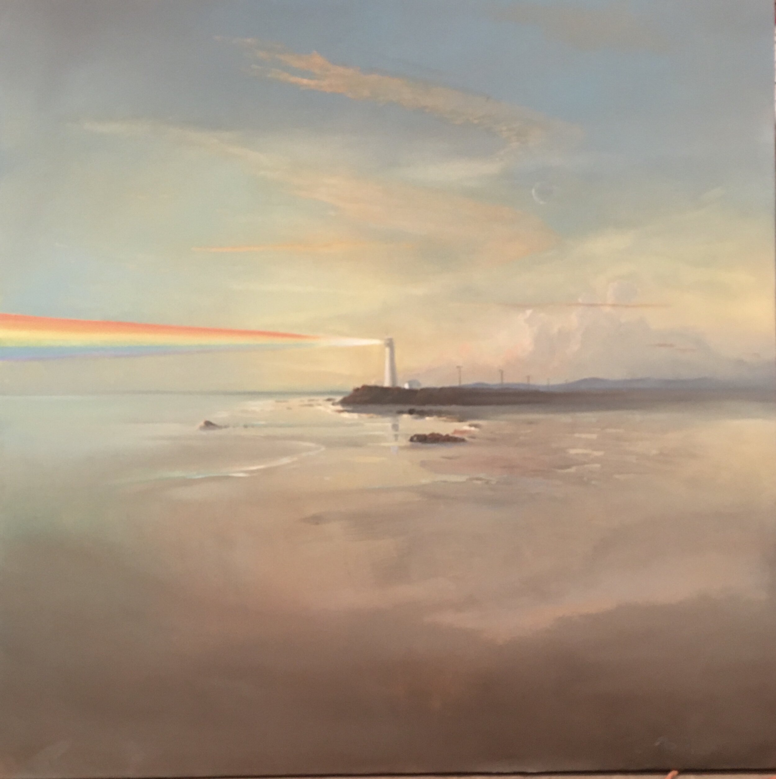    Rainbow LIghthouse  , 48” x 48”, oil on canvas 