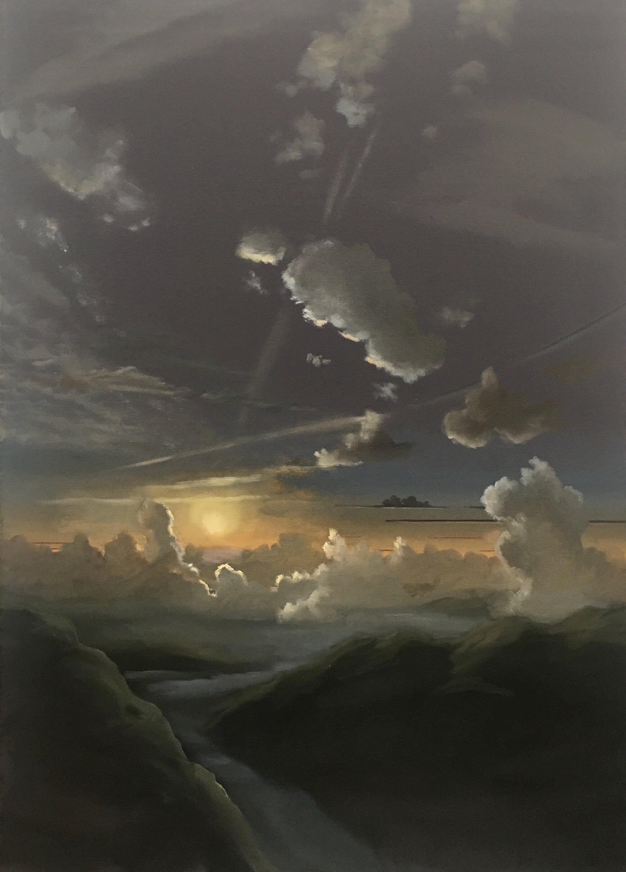    Clouds at Dawn  , 40” x 30”, oil on canvas 