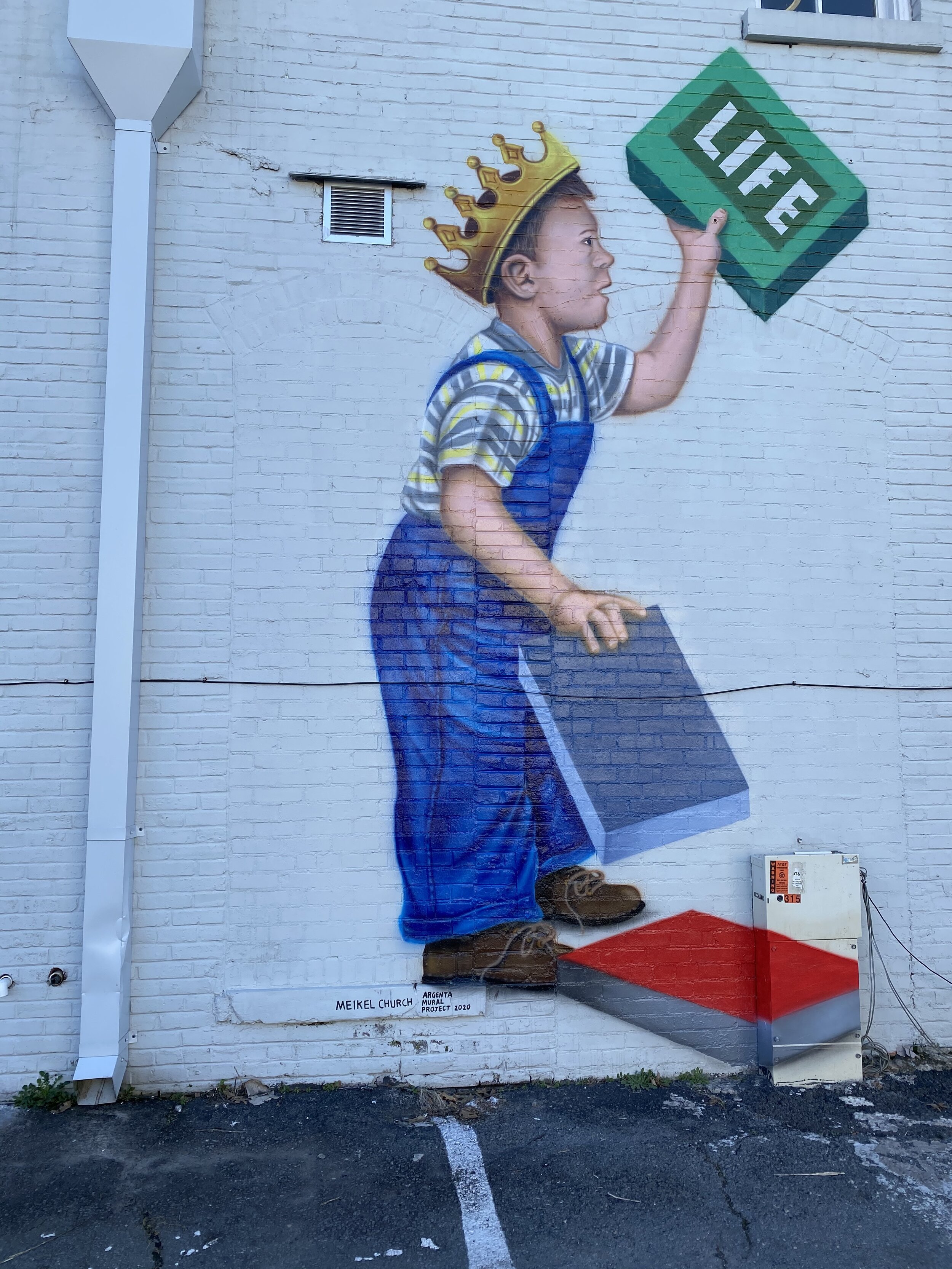    The Gift  , alley behind 321 Main St., North Little Rock, mural by Meikel Church 