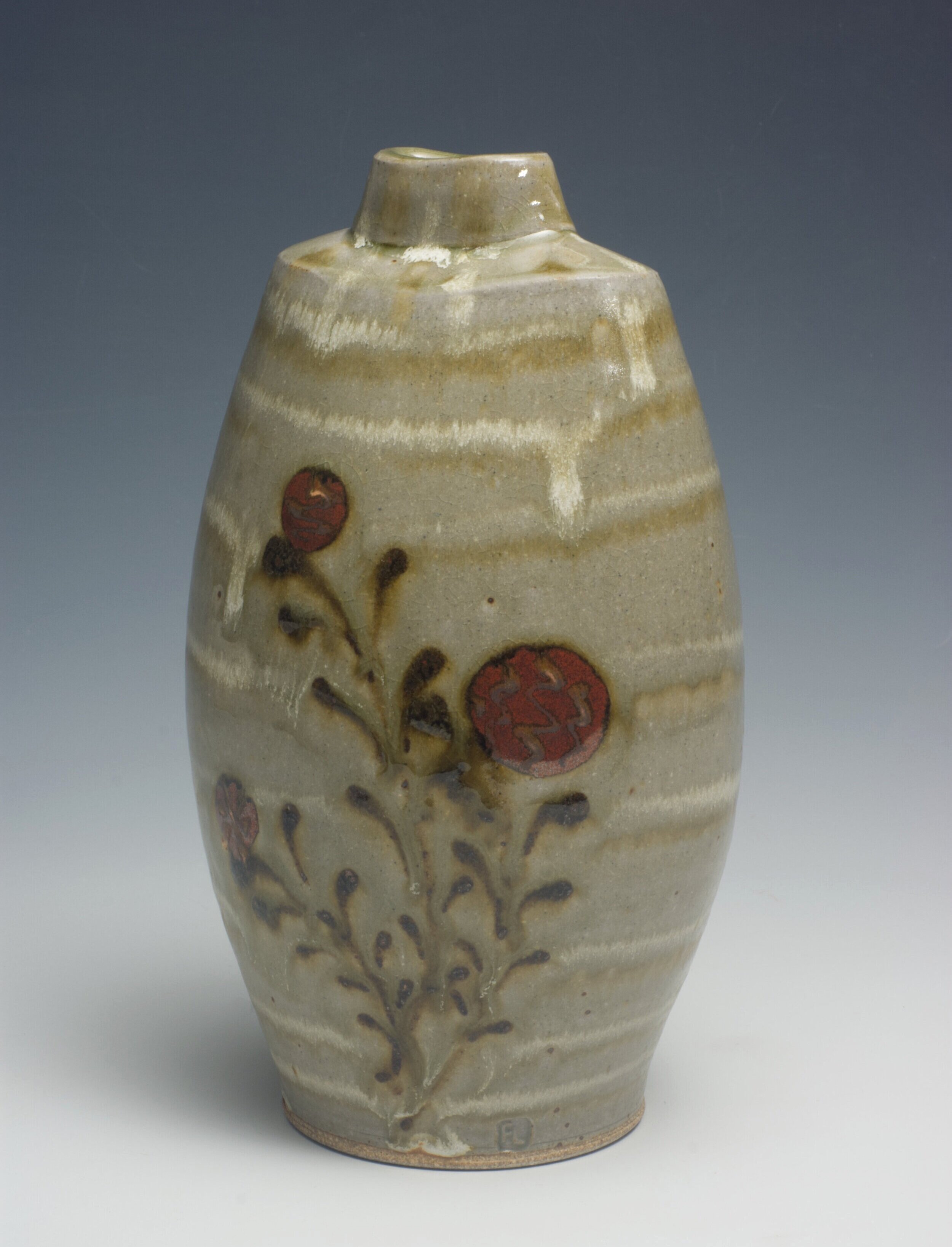    Vase  , 9.25” x 4.8” x 5.5”, stoneware 