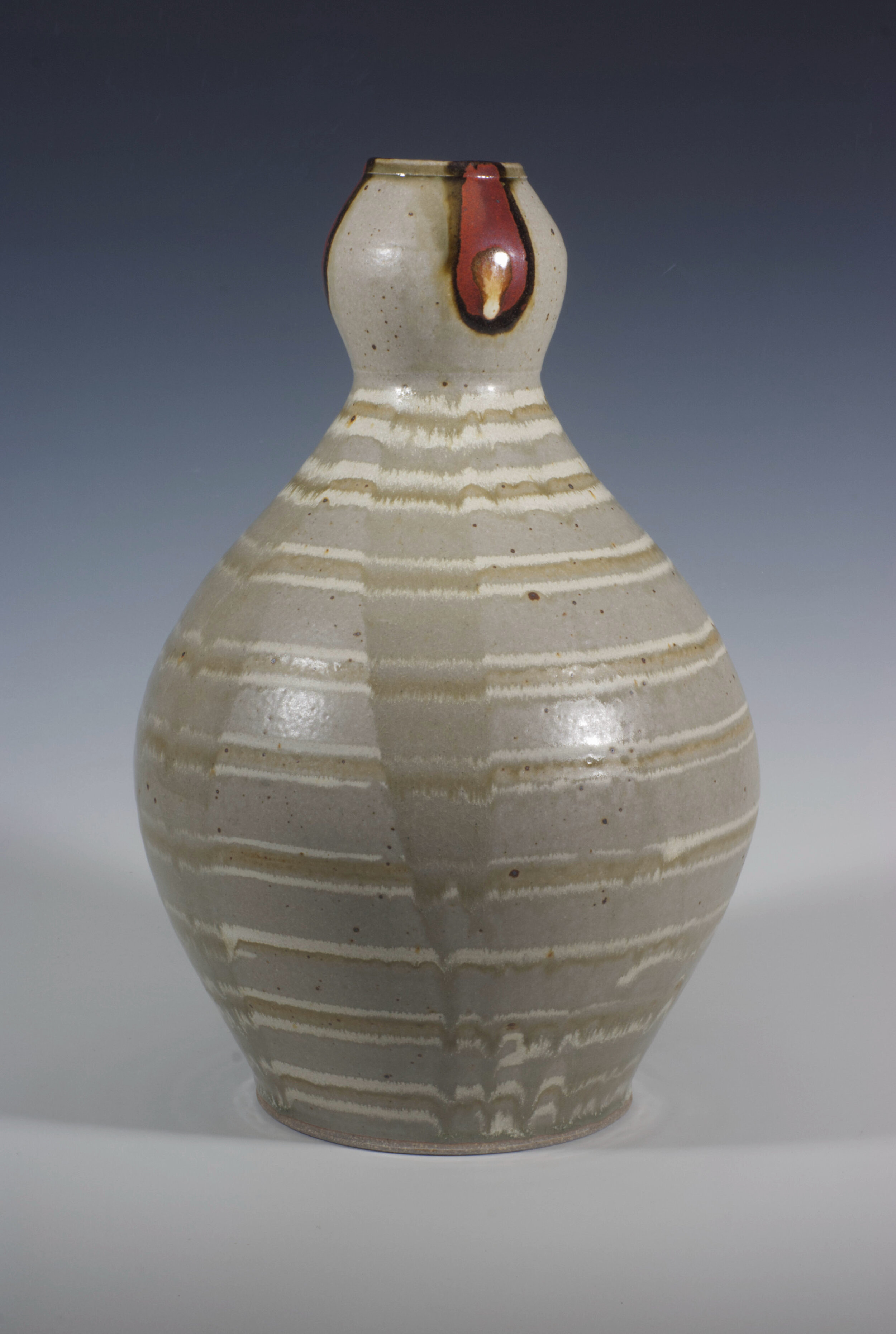    Gourd Vase  , 13.75” x 8.5”, stoneware 