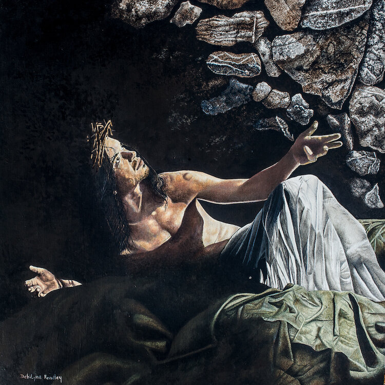    Resurrection  , oil over tempera on panel, 15” x 15” 