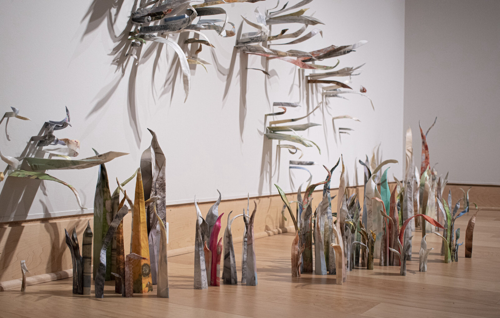    Imperata Grassland  , (installation), origami made from photographs, Brad Cushman Gallery, UALR 