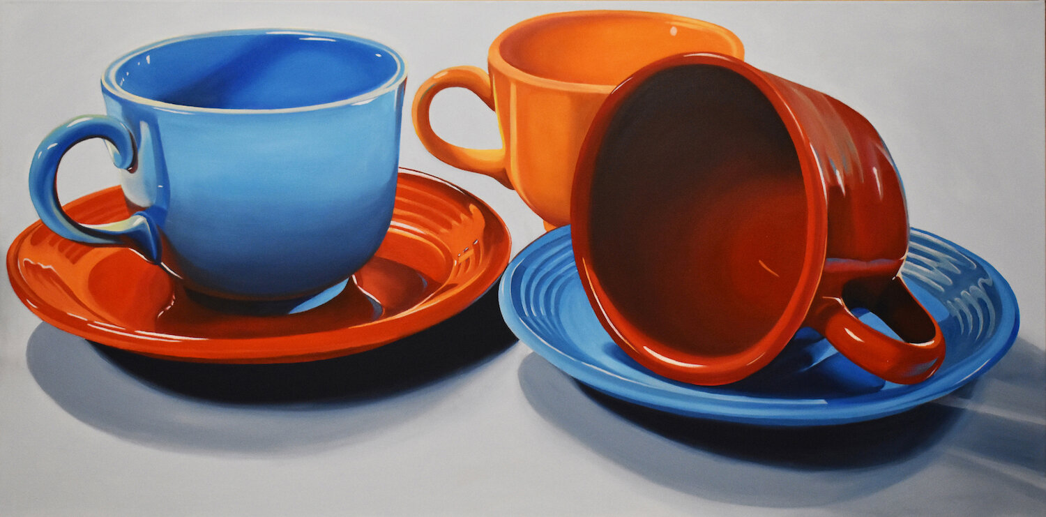    After The Coffee Break  , oil on canvas, 24” x 48” 