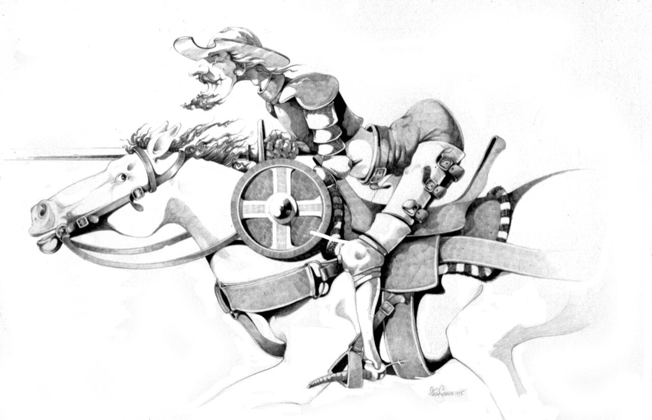    Quixote  , 24” x 36”, graphite on paper 