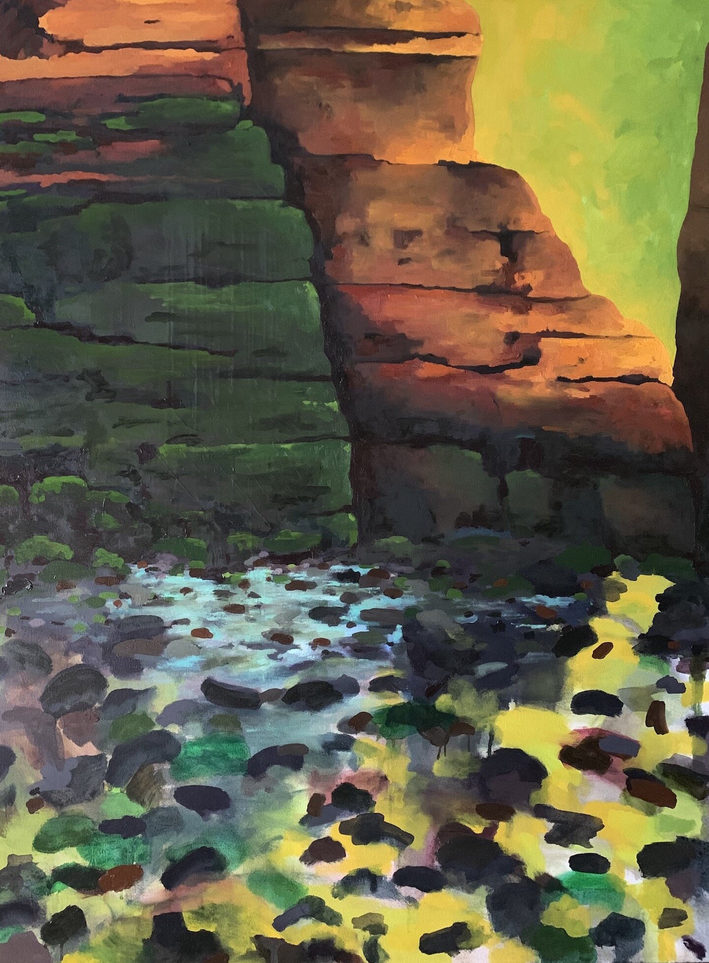    Crevice  , 48” x 36”, oil on canvas 