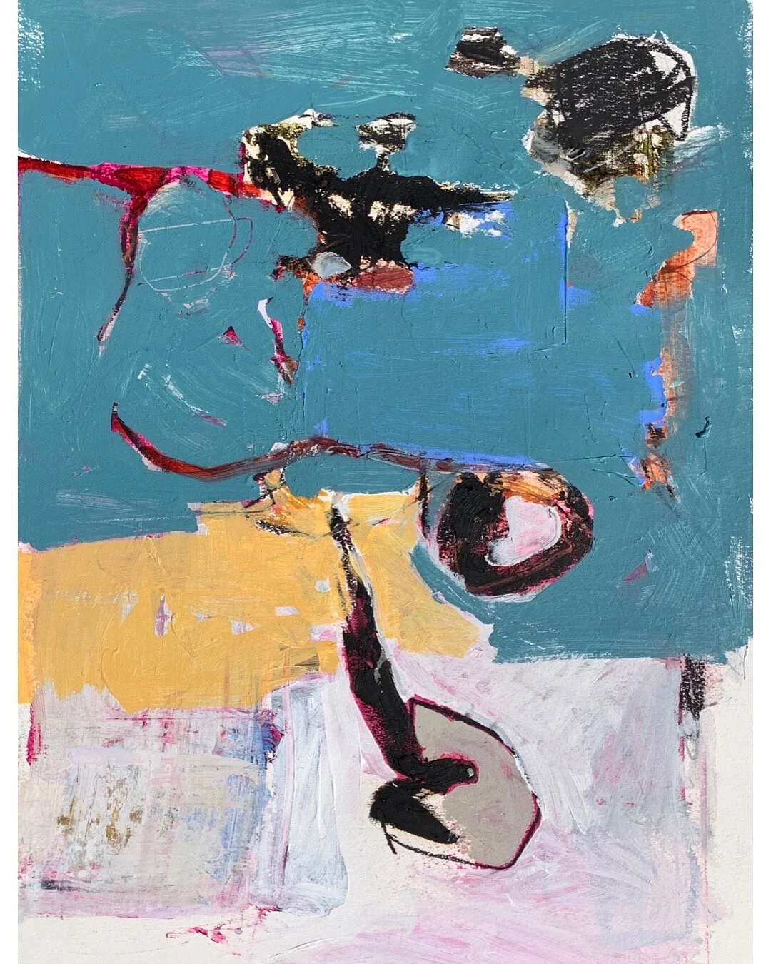    Pavement 4  , 24” x 18”, mixed media collage on paper 