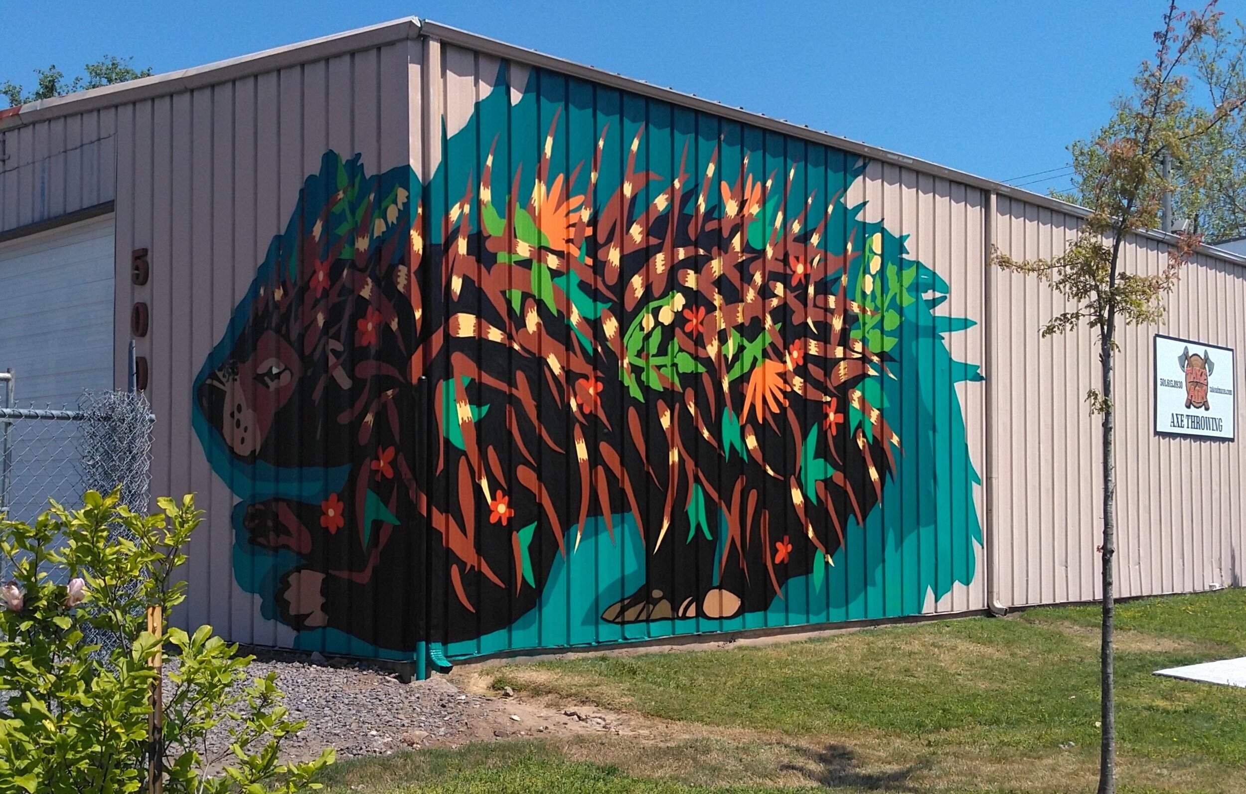    Porcupine  , spray paint, North Little Rock, Arkansas 