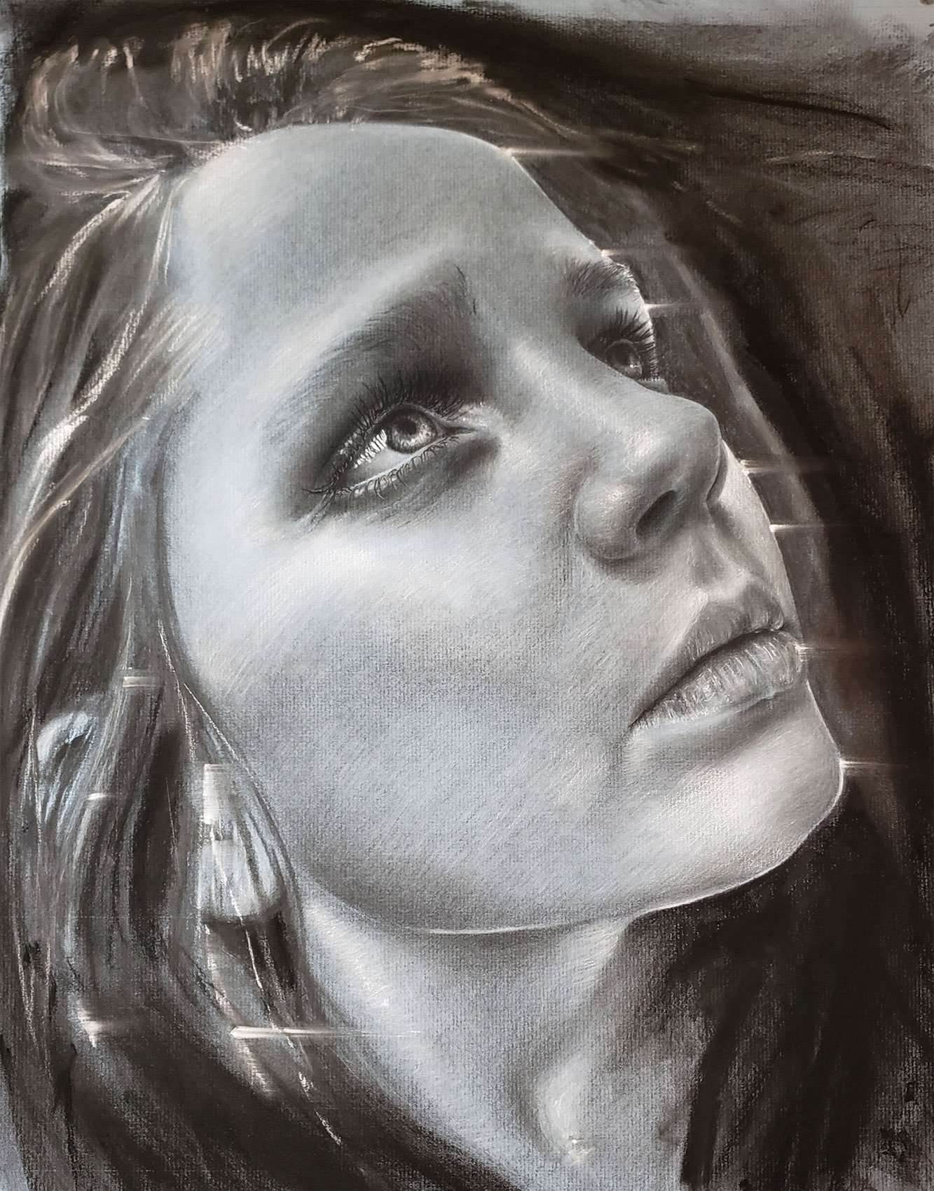    Liminality  , 24” x 18”, charcoal on paper 