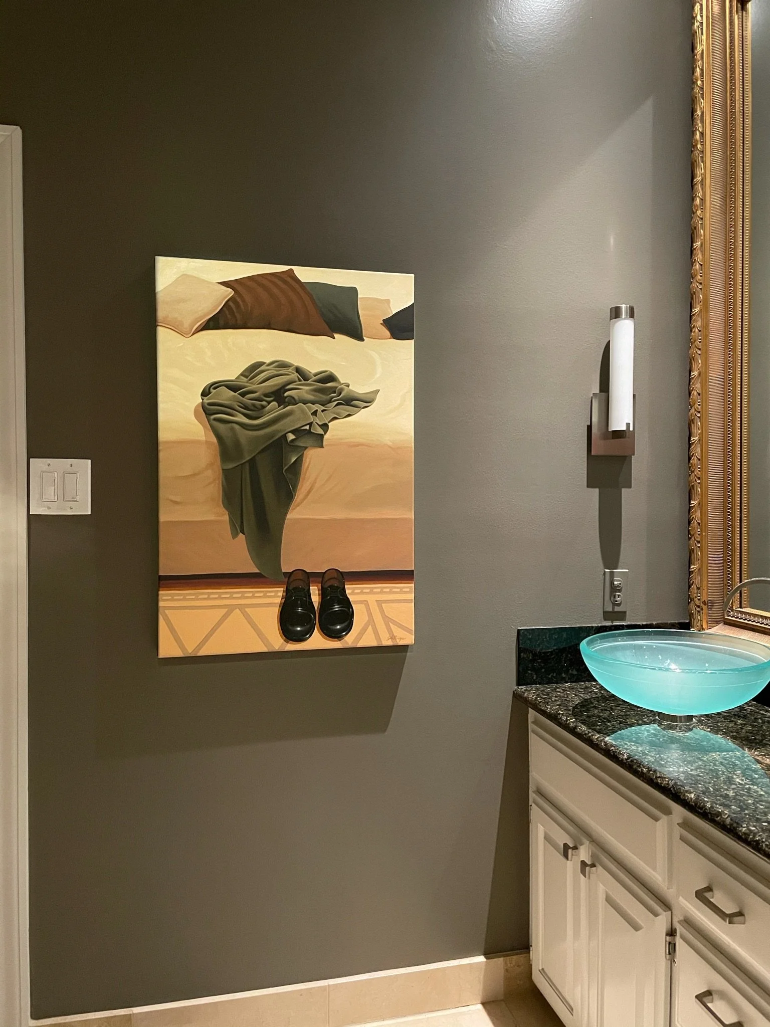    Comfort Zone  , 36” x 24”, acrylic on canvas, Kendall Stallings 