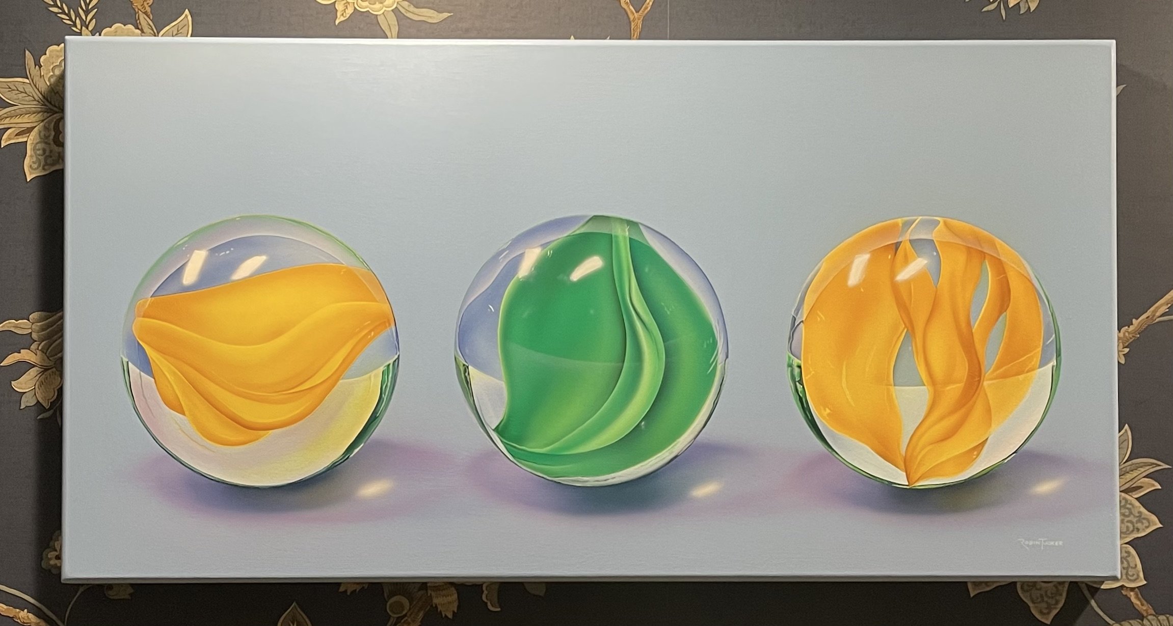    One in the Middle  , 16” x 30”, acrylic on wood panel, Robin Tucker 