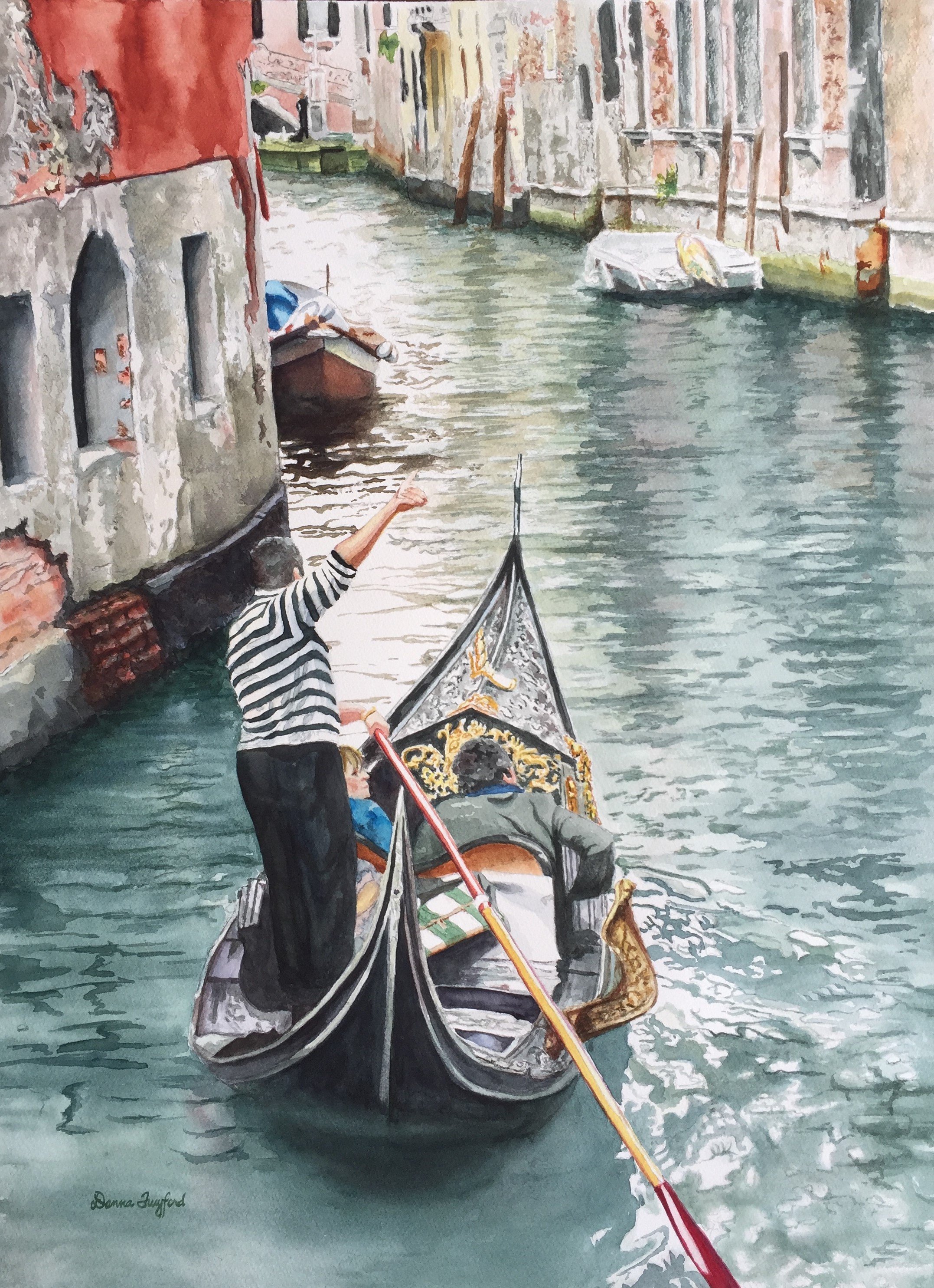    Venice Sightseeing  , 24” x 18”, watercolor on paper 